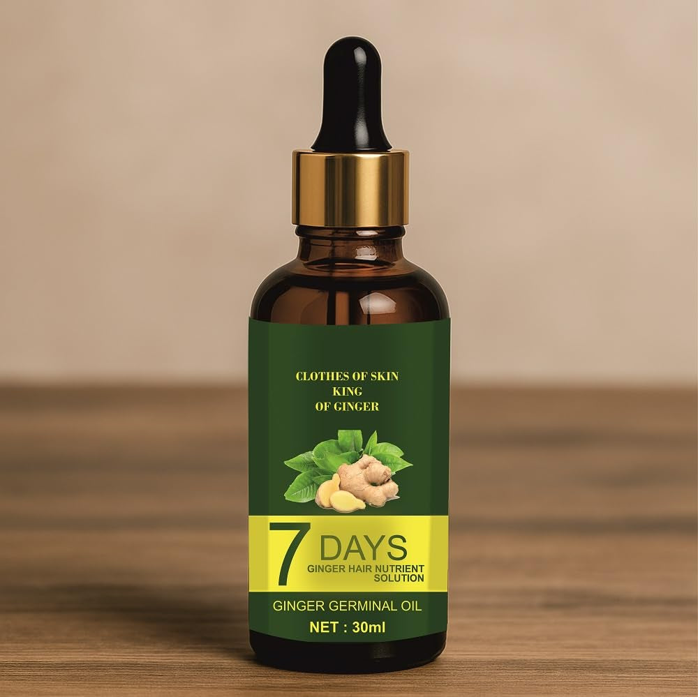 Natural Ginger Hair Growth Oil For Men & Women | Advanced Scalp Nourishment & Hair Strengthening Serum | Supports Thicker, Fulle