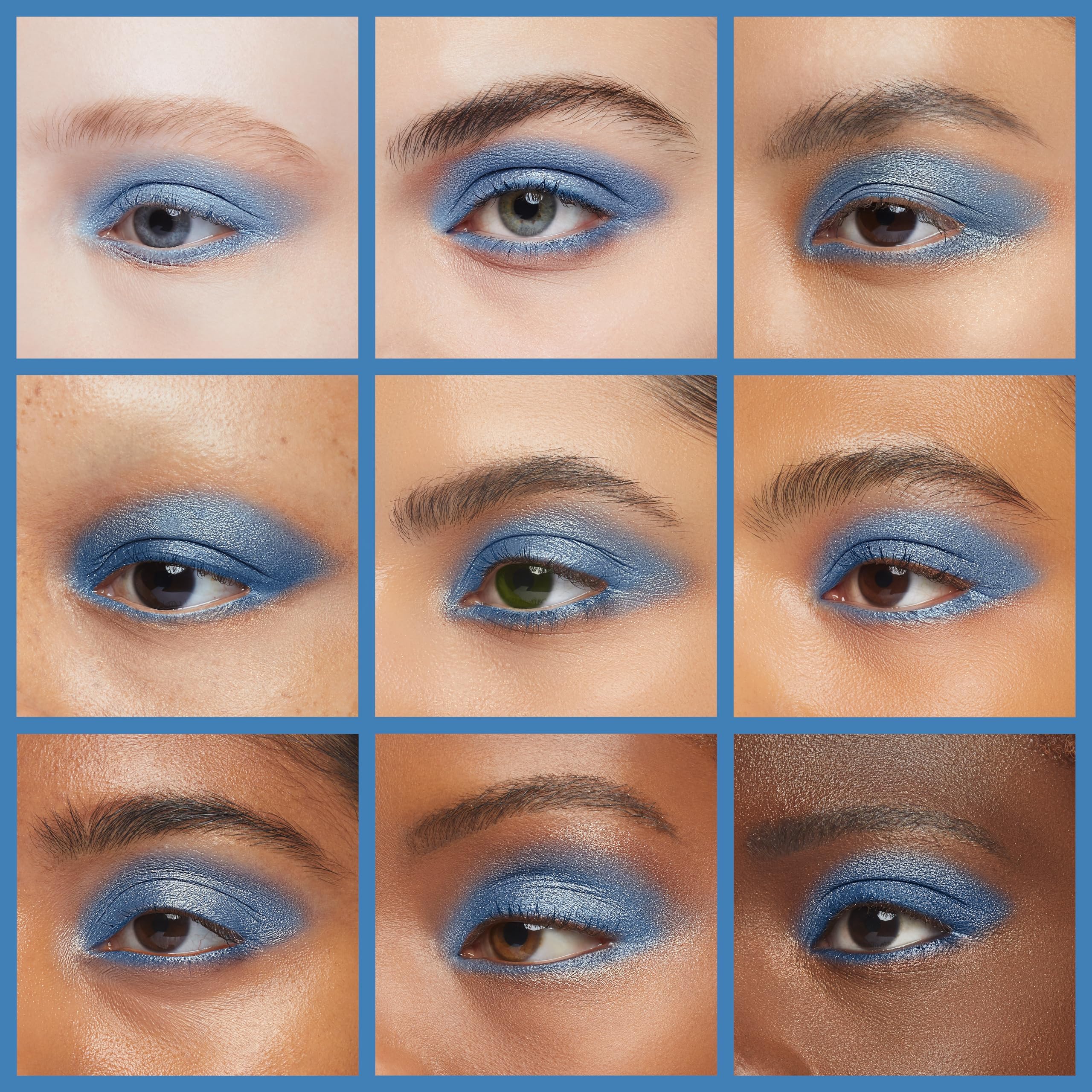 Oulac Blue Cream Eyeshadow Also For Highlighter Large Capacity Highly Pigmented Eye Shadow Waterproof &Long Lasting With Moistur