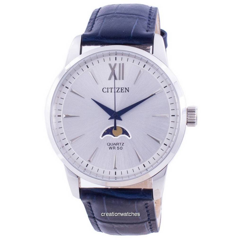 Citizen Moonphase Silver Dial Quartz Ak500003A MenS Watch