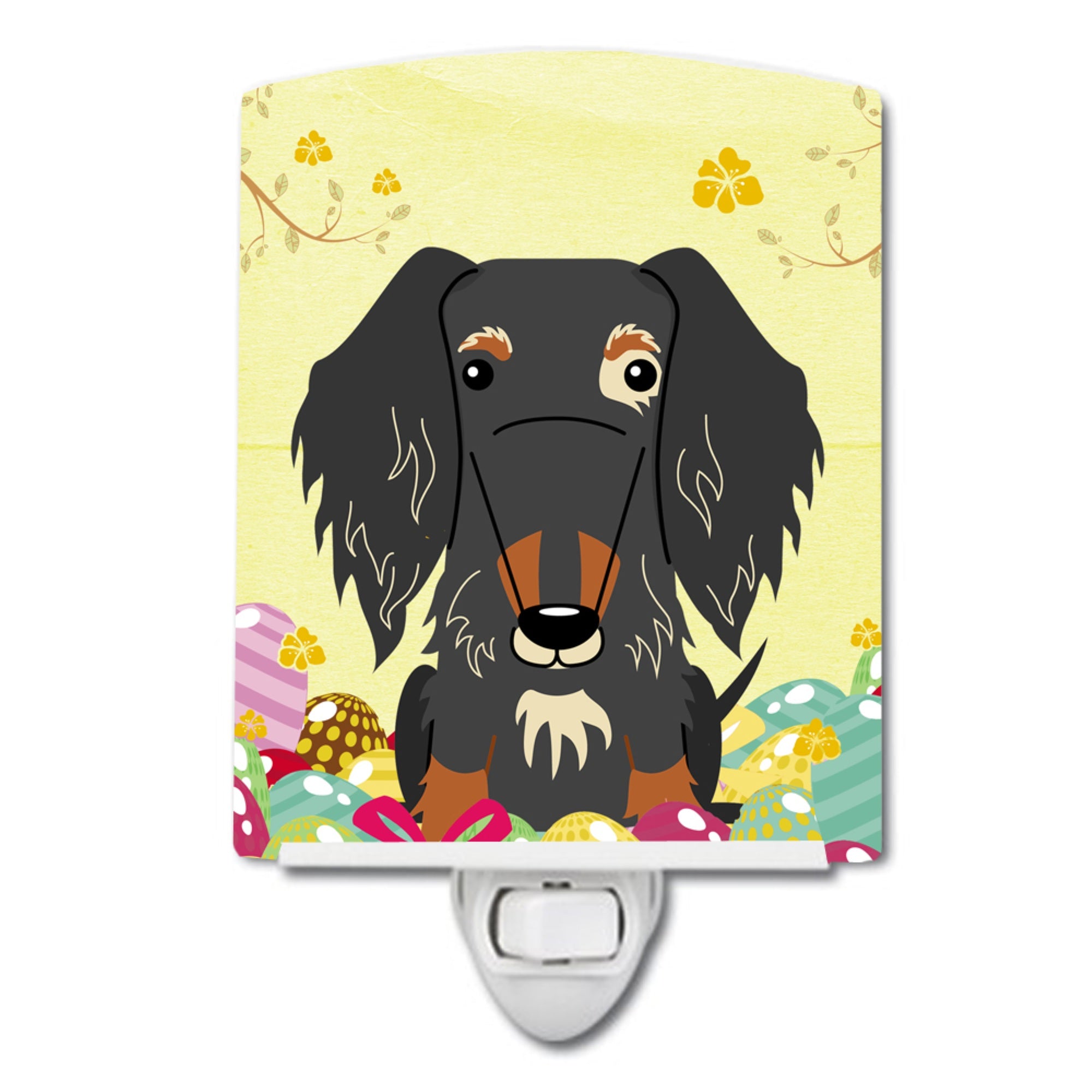  Inchcarolines Treasures Easter Eggs Wire Haired Dachshund Dapple Ceramic Night Light, 6X4, Multicolor Inch