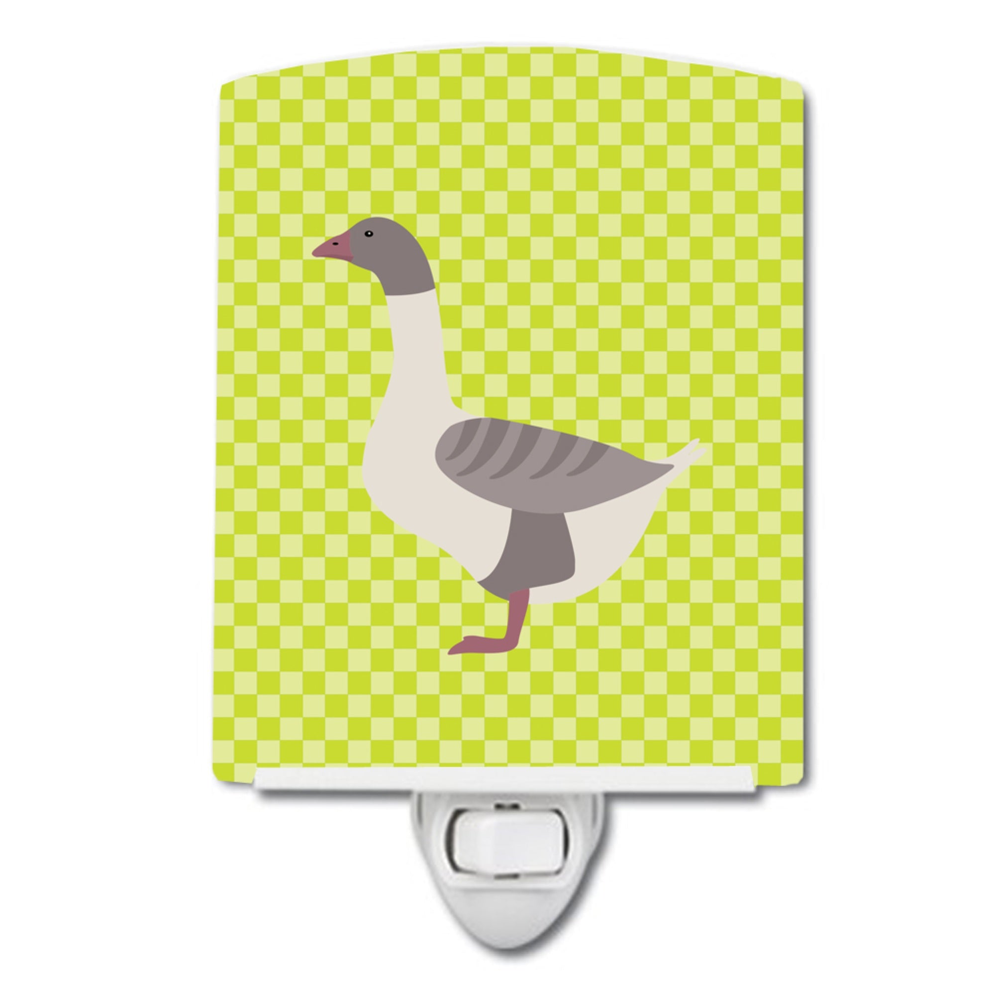  Inchcarolines Treasures Buff Grey Back Goose Green Ceramic Night Light, 6X4, Multicolor Inch