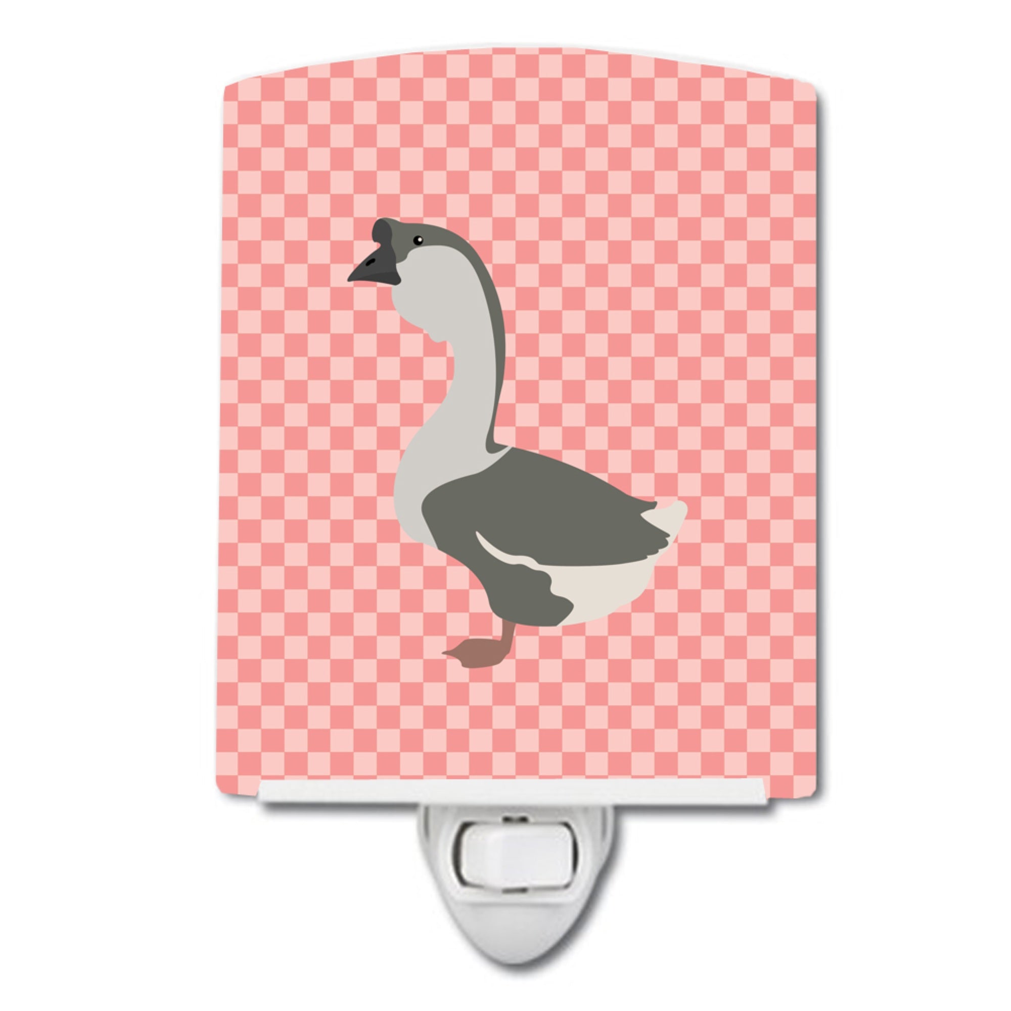  Inchcarolines Treasures African Goose Pink Check Ceramic Night Light, 6X4, Multicolor Inch