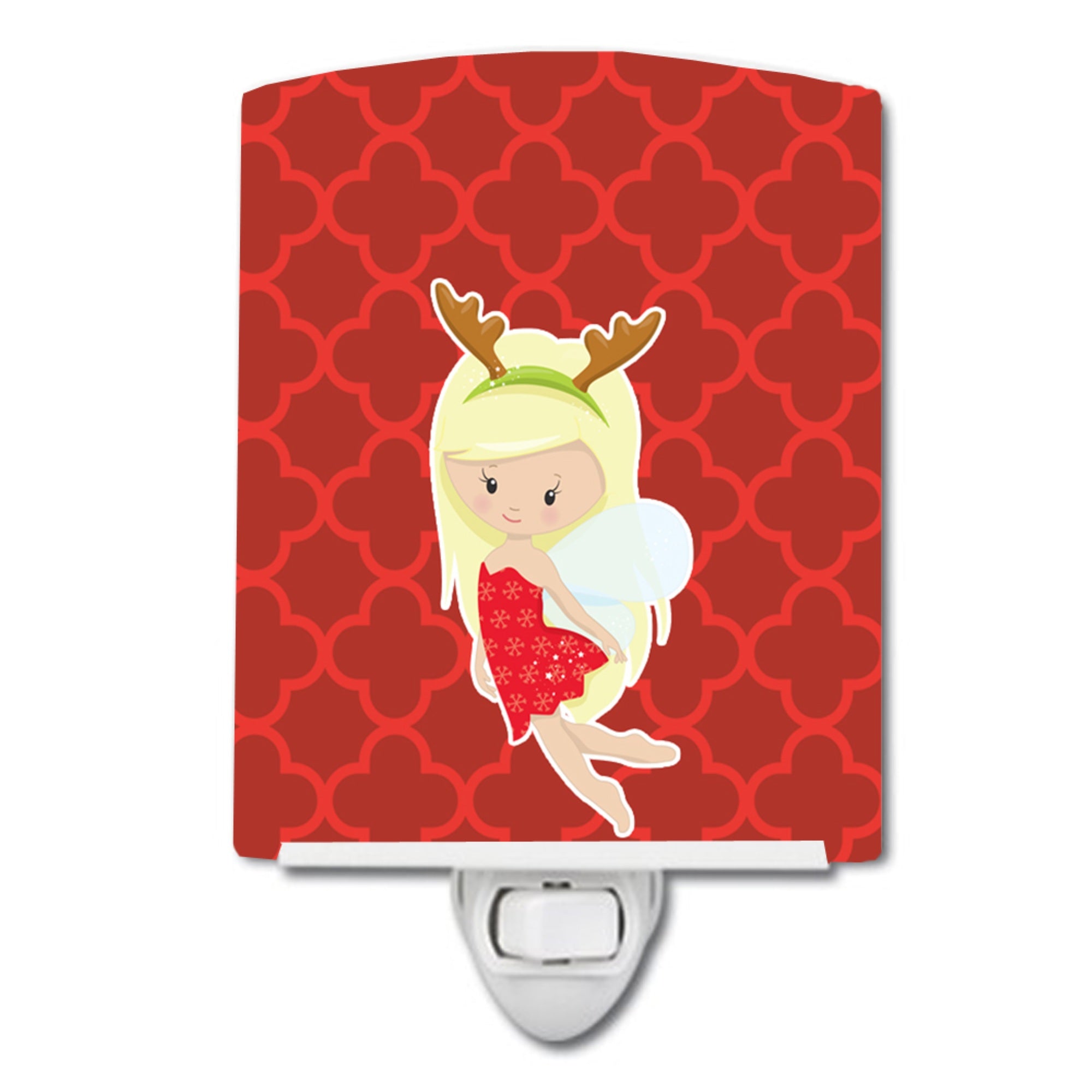  Inchcarolines Treasures Blonde Haired Fairy Ceramic Night Light, Red, 6 Inch Inch X 4 Inch Inch Inch