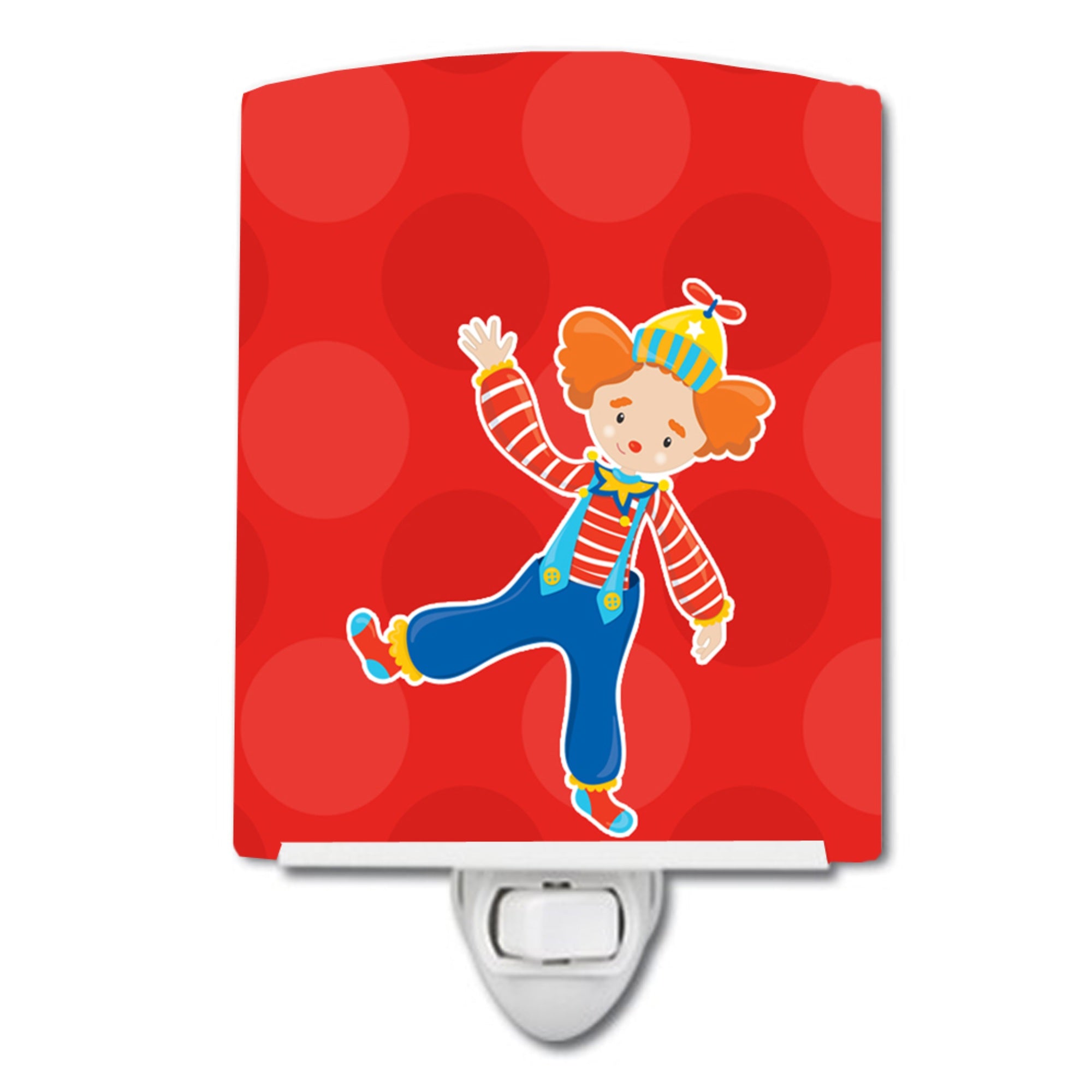  Inchcarolines Treasures Circus Ceramic Night Light, Clown, Red, 6 Inch Inch X 4 Inch Inch Inch