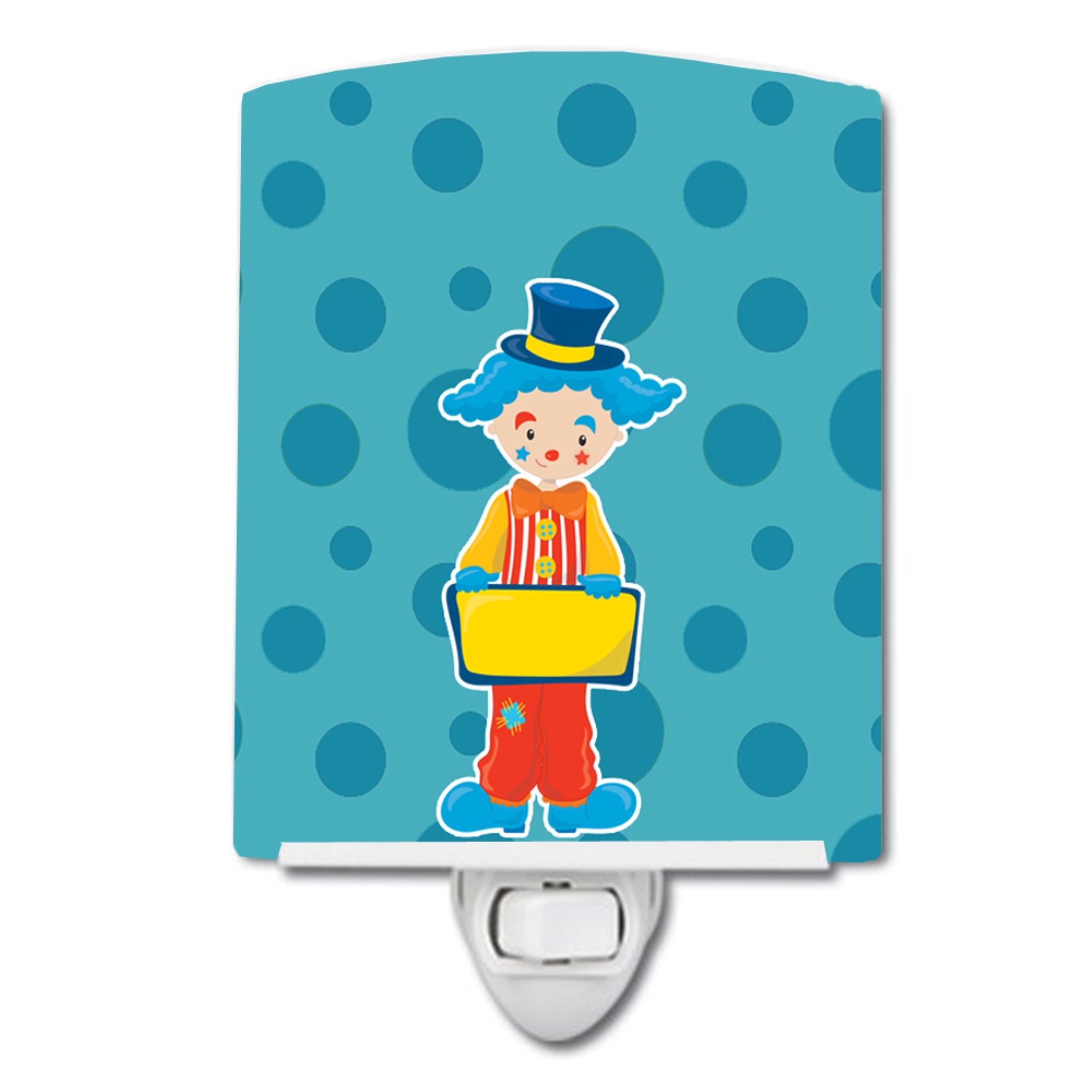  Inchcarolines Treasures Circus Ceramic Night Light, Clown #2, Blue, 6 Inch Inch X 4 Inch Inch Inch