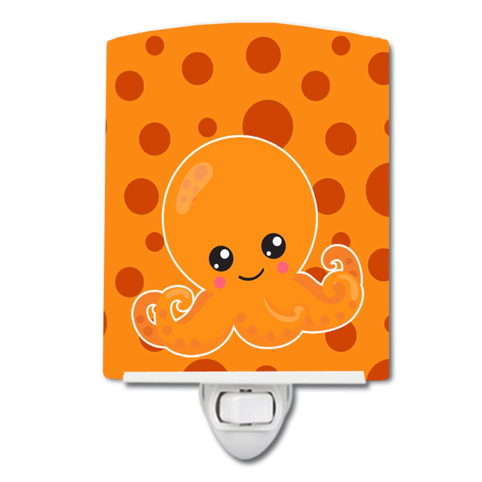  Inchcarolines Treasures Ceramic Night Light, Cutie Ocean Octopus, Orange, 6 Inch Inch X 4 Inch Inch Inch