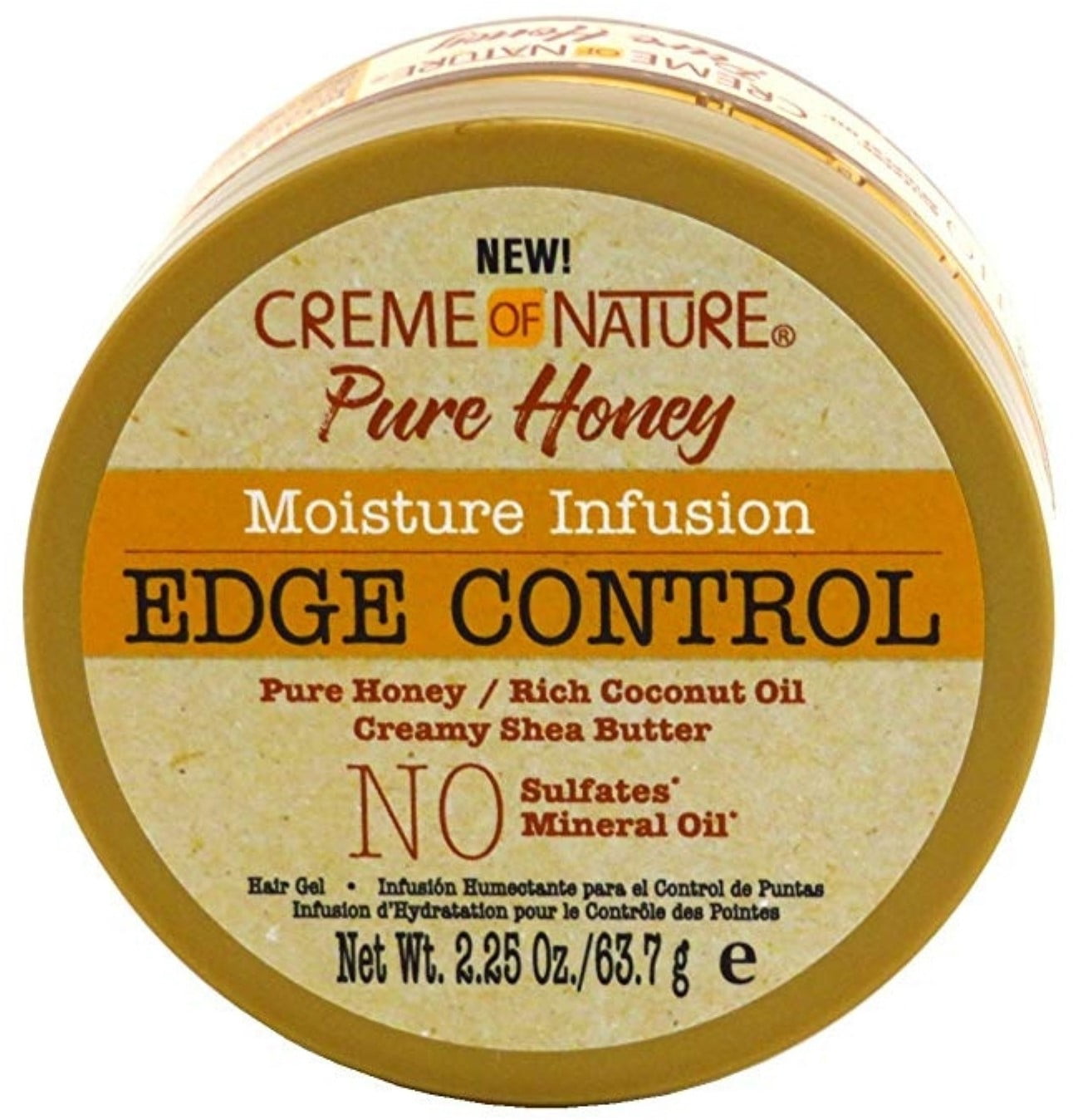 Creme Of Nature, Pure Honey Moisture Infusion Edge Control Gel 2.25 Oz
