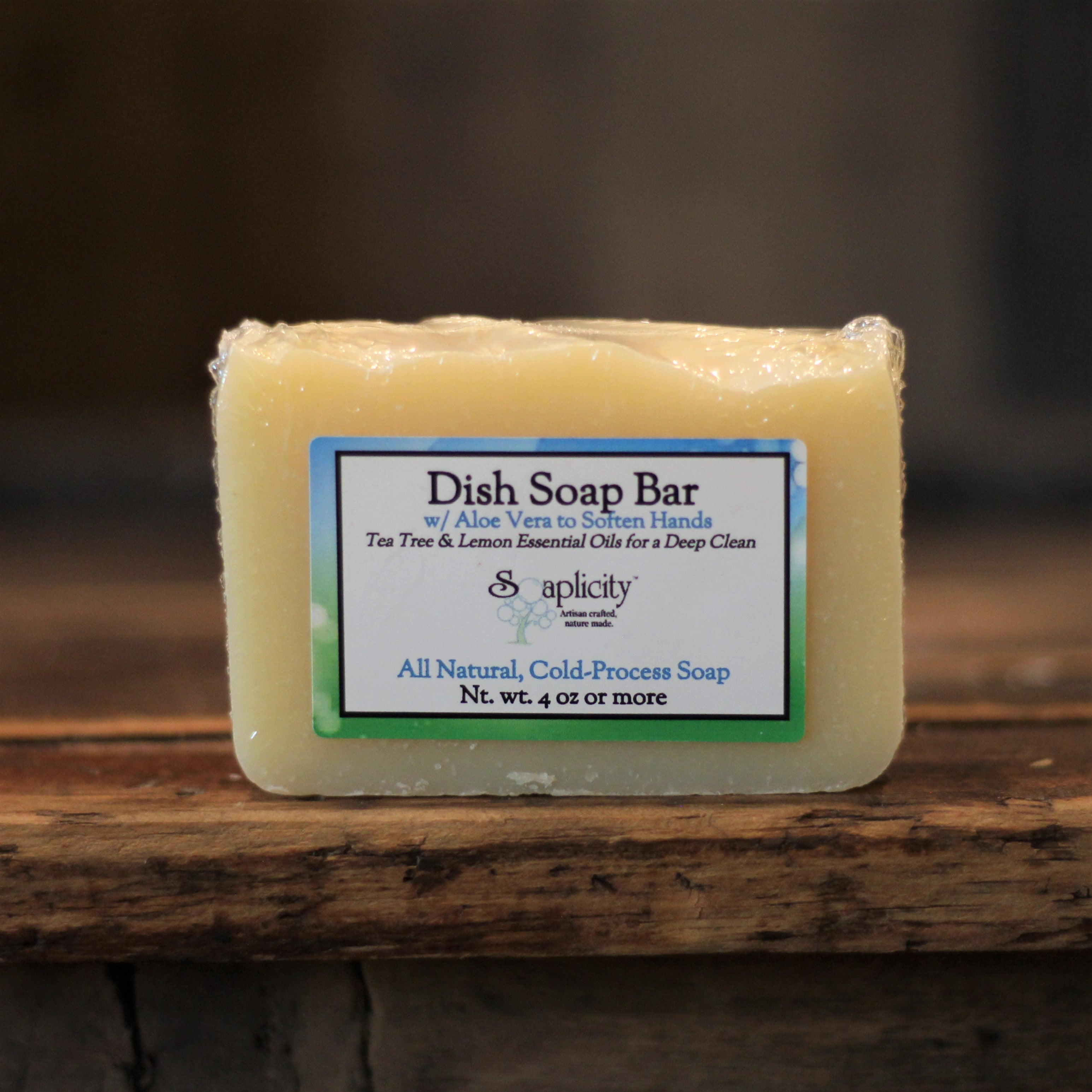 Dish Soap Bar with Aloe, Tea Tree & Lemon