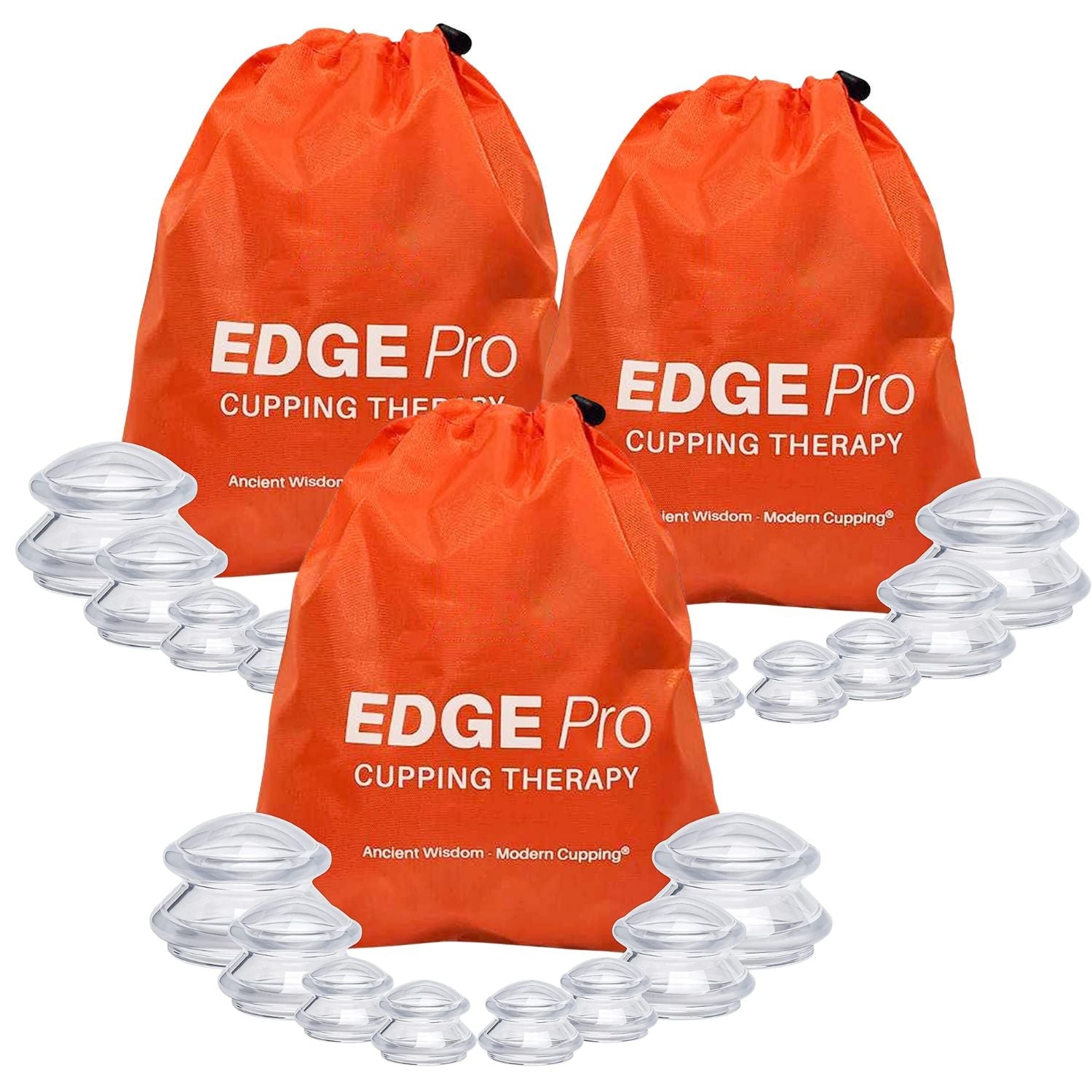 EDGE™ Cupping Set Clear, 8 Cups (2L, 2M, 4S)
