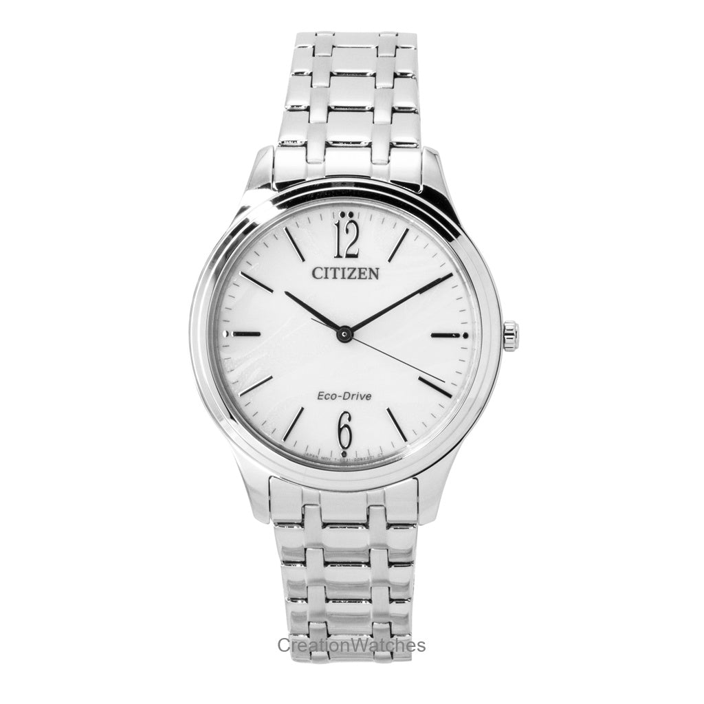 Citizen Elegance Stainless Steel White Dial EcoDrive Em041171A WomenS Watch