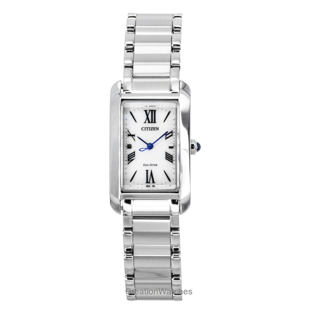 Citizen L Stainless Steel Silver Dial EcoDrive Ew562055A WomenS Watch
