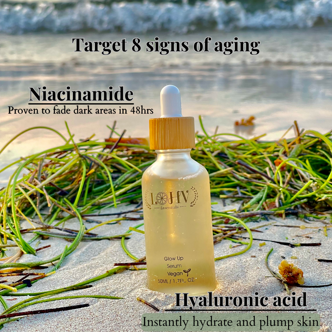 PREMIUM 100% VEGAN GLOW UP Toner Serum With Hyaluronic Acid + Niacinamide + Camellia Leaf + Vitamin E + Rose Water