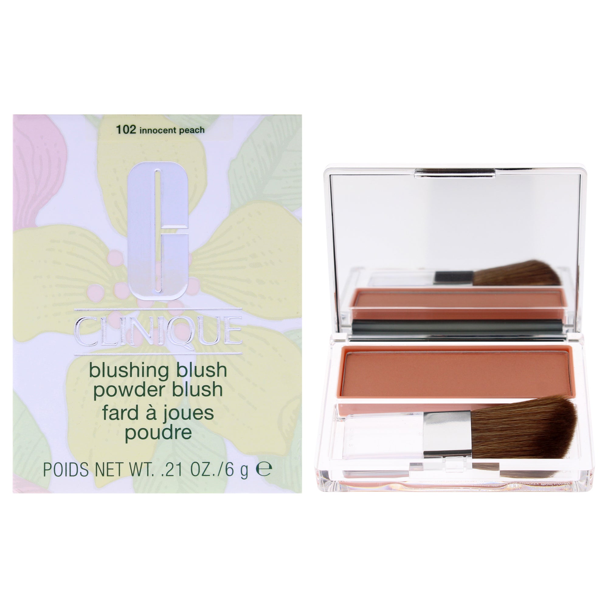Blushing Blush Powder Blush  102 Innocent Peach by Clinique for Women  0.21 oz Blush