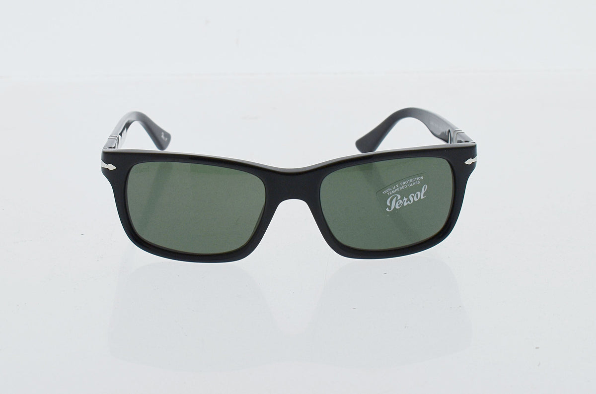 Persol Po3048S 95-31 - Black-Crystal Green By Persol For Men - 55-19-145 Mm Sunglasses