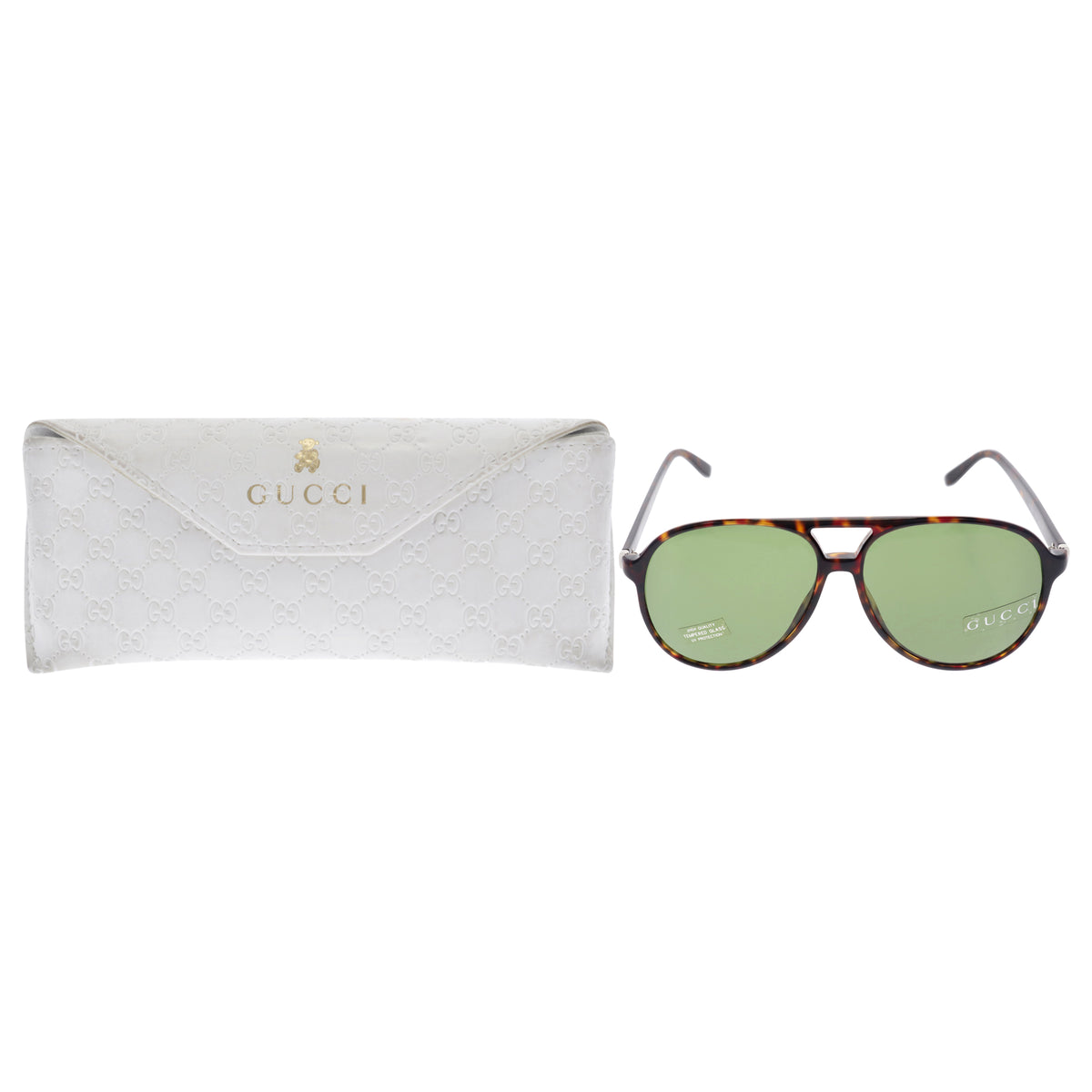 Gucci Gg 1026-Tvd-Dark Havana-Green By Gucci For Unisex - 59-14-140 Mm Sunglasses