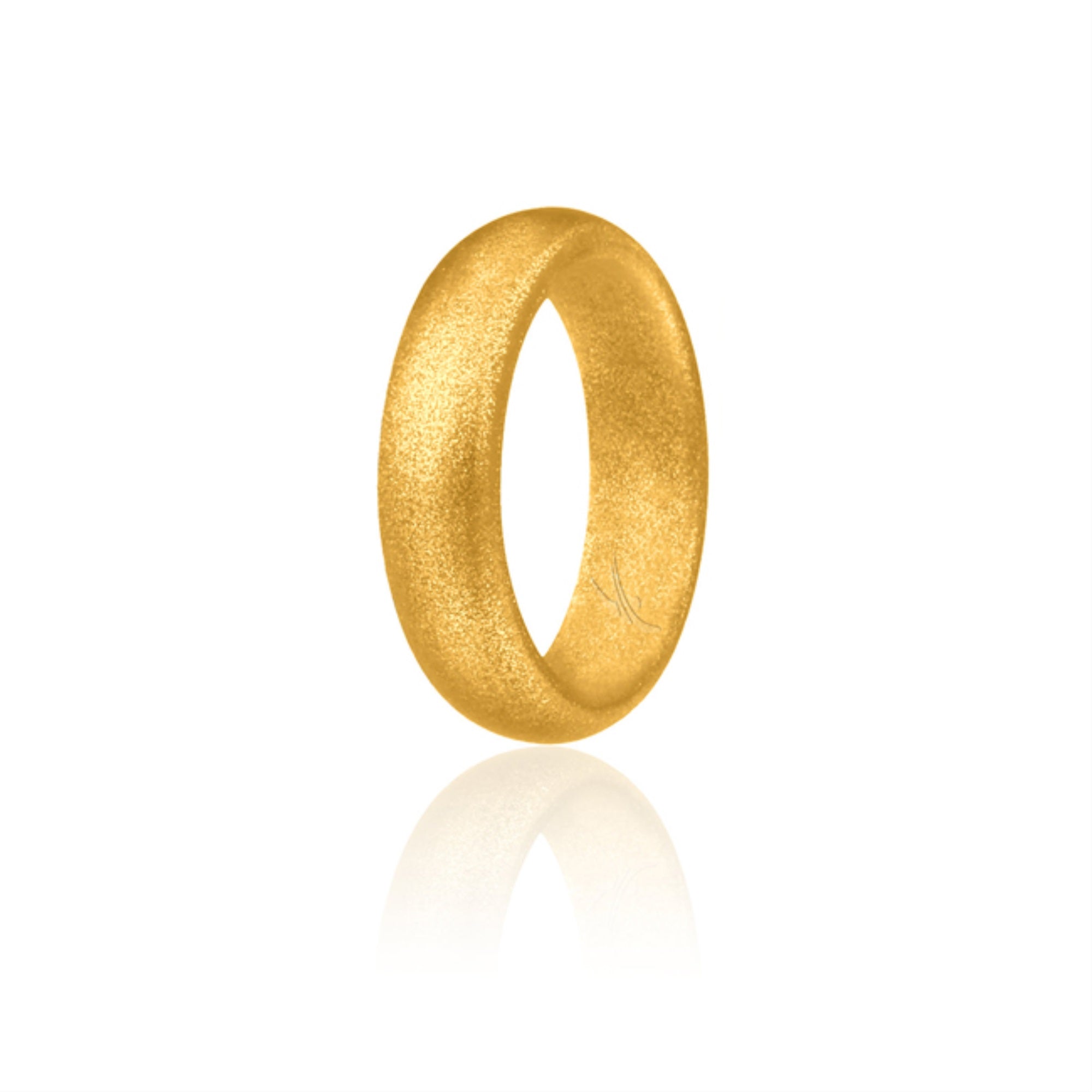 Silicone Wedding Ring - Dome Style - Gold By Roq For Women - 10 Mm Ring