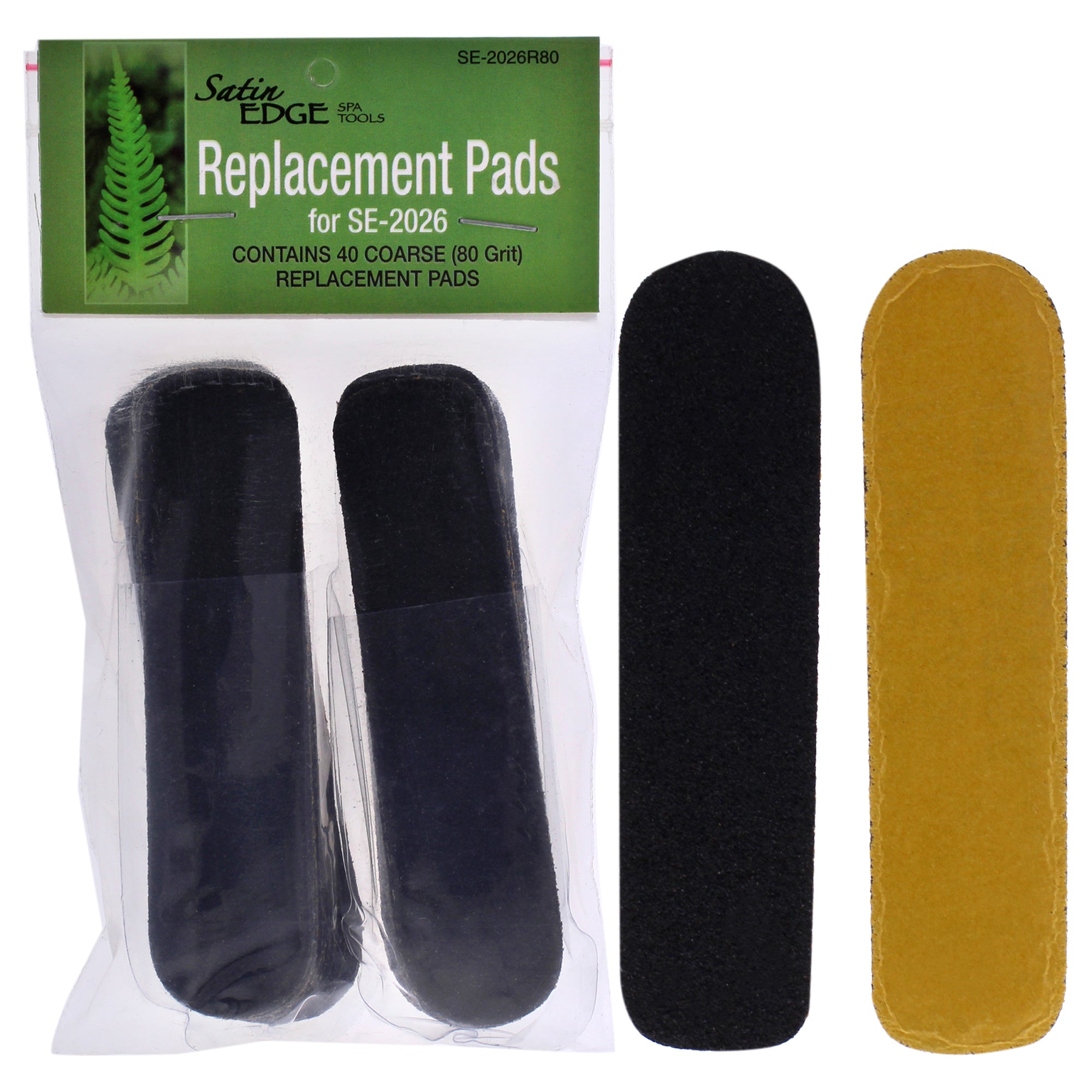 Replacement Pads - Se-2026 80-Grit By Satin Edge For Unisex - 40 Pc Grit Strips