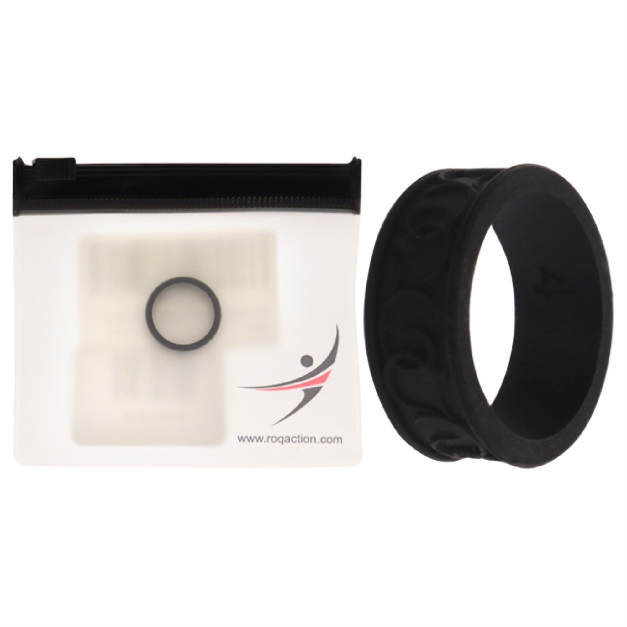 Silicone Wedding Flower Ring - Black By Roq For Women - 4 Mm Ring