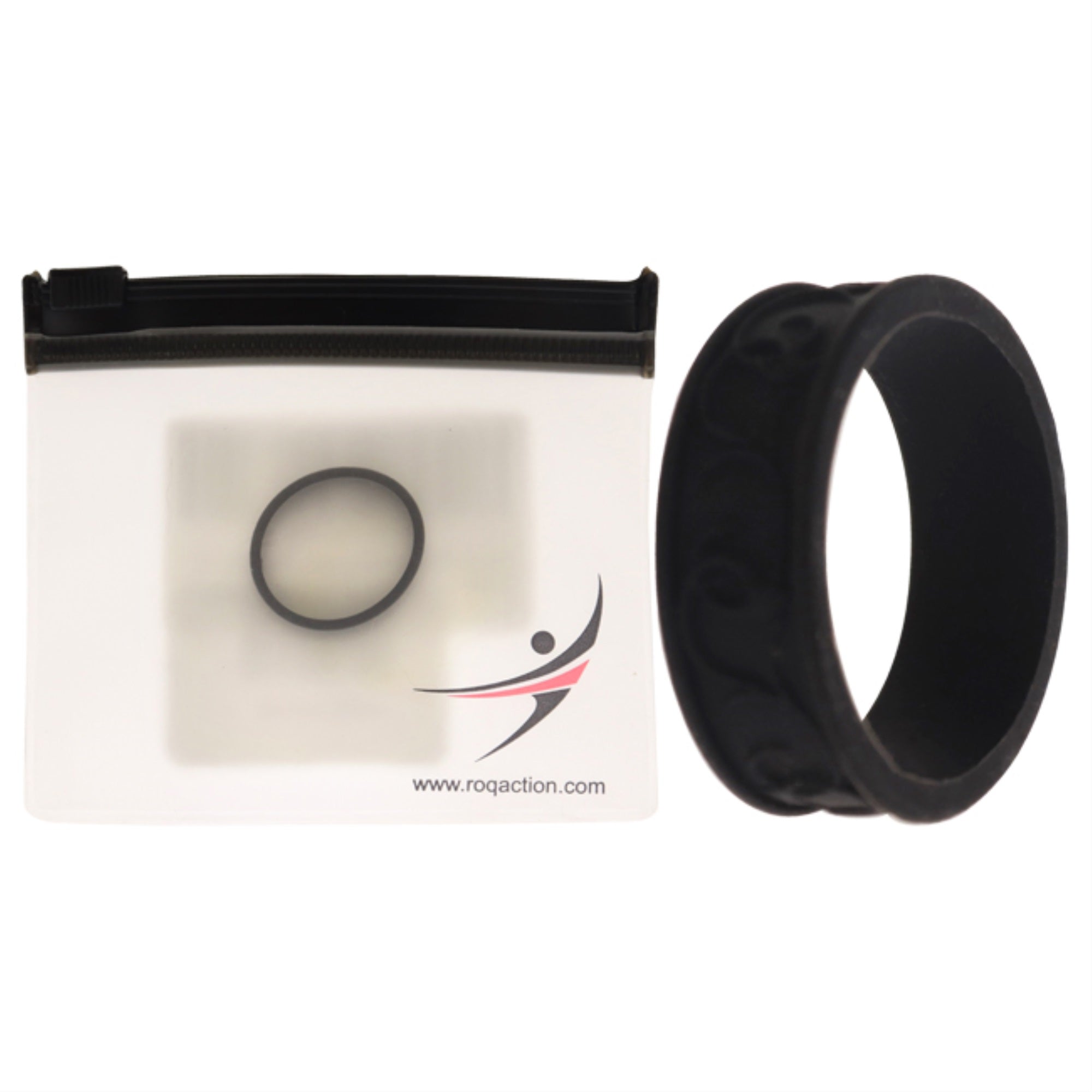 Silicone Wedding Flower Ring - Black By Roq For Women - 10 Mm Ring