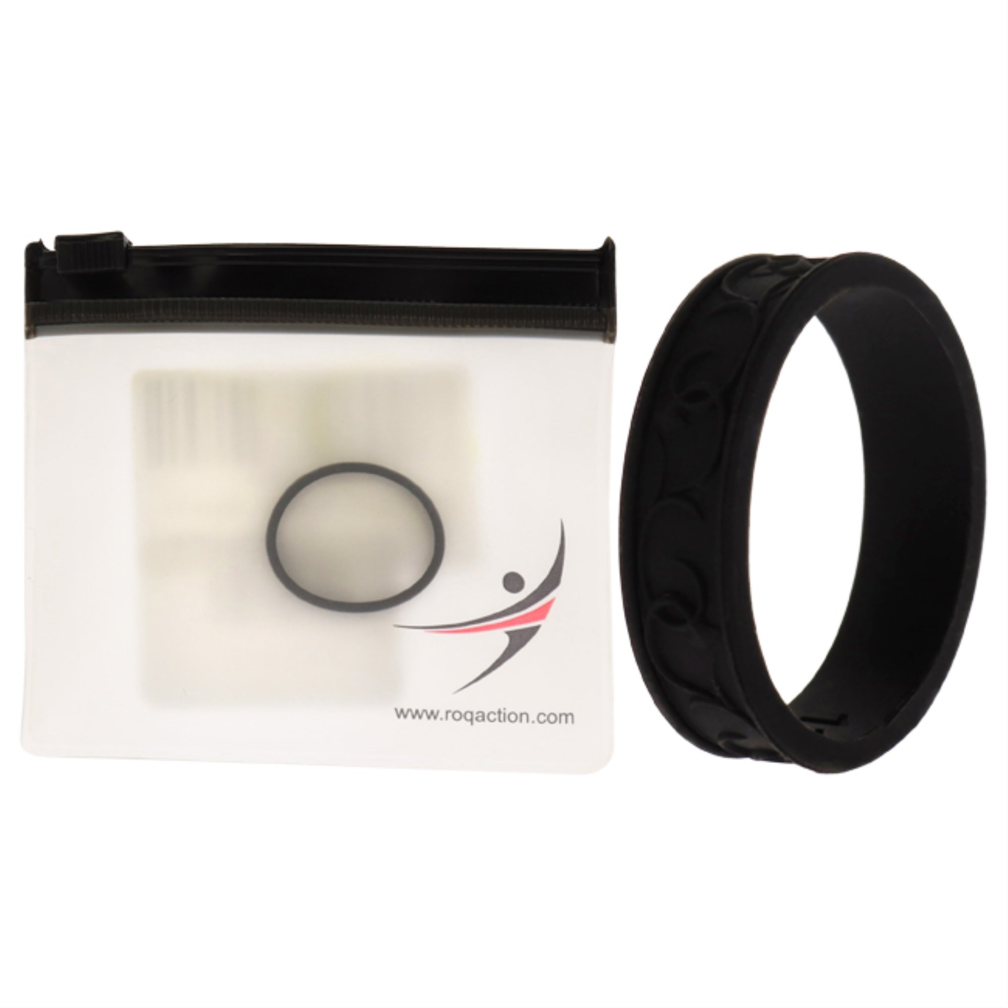 Silicone Wedding Flower Ring - Black By Roq For Women - 11 Mm Ring