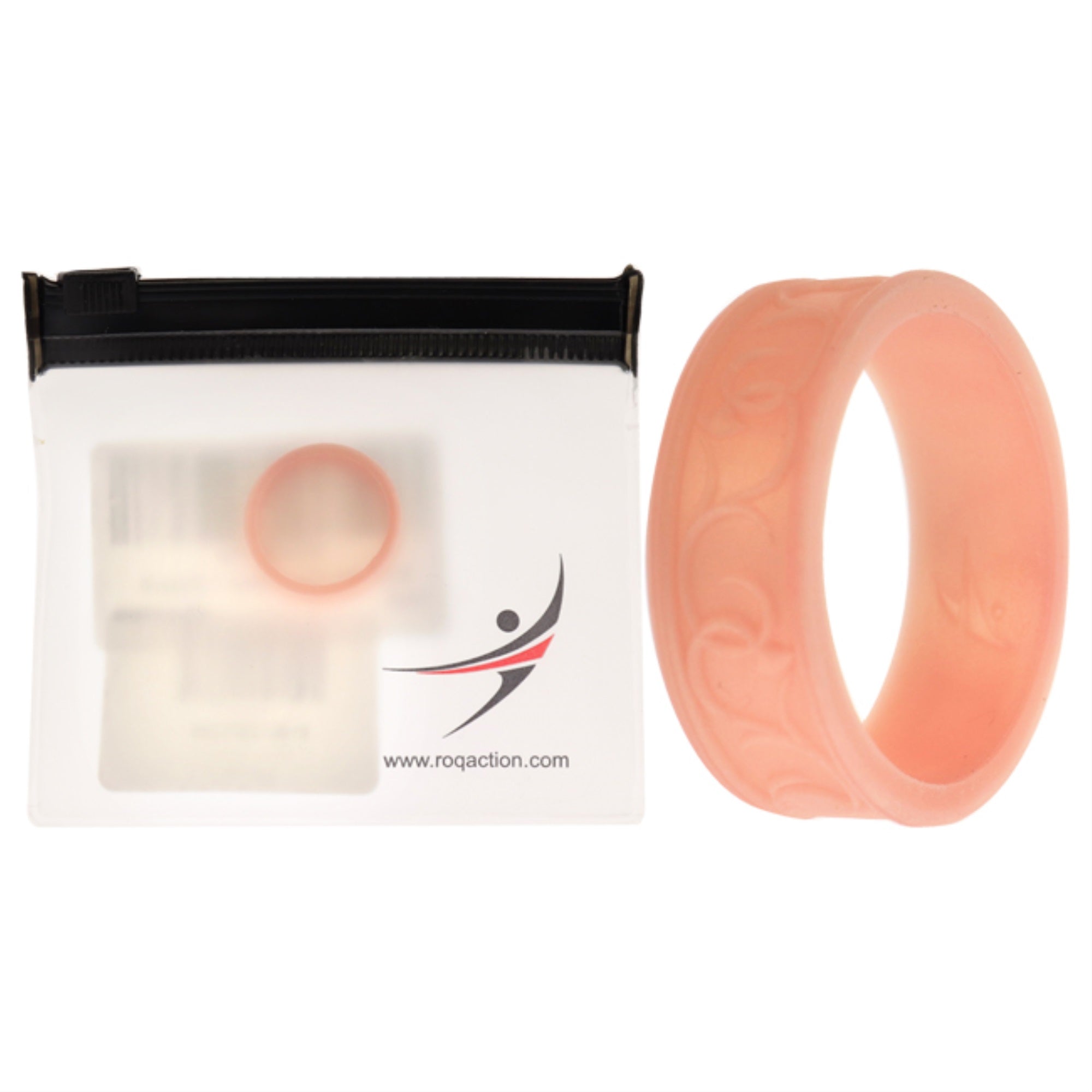 Silicone Wedding Flower Ring - Rose Gold By Roq For Women - 8 Mm Ring