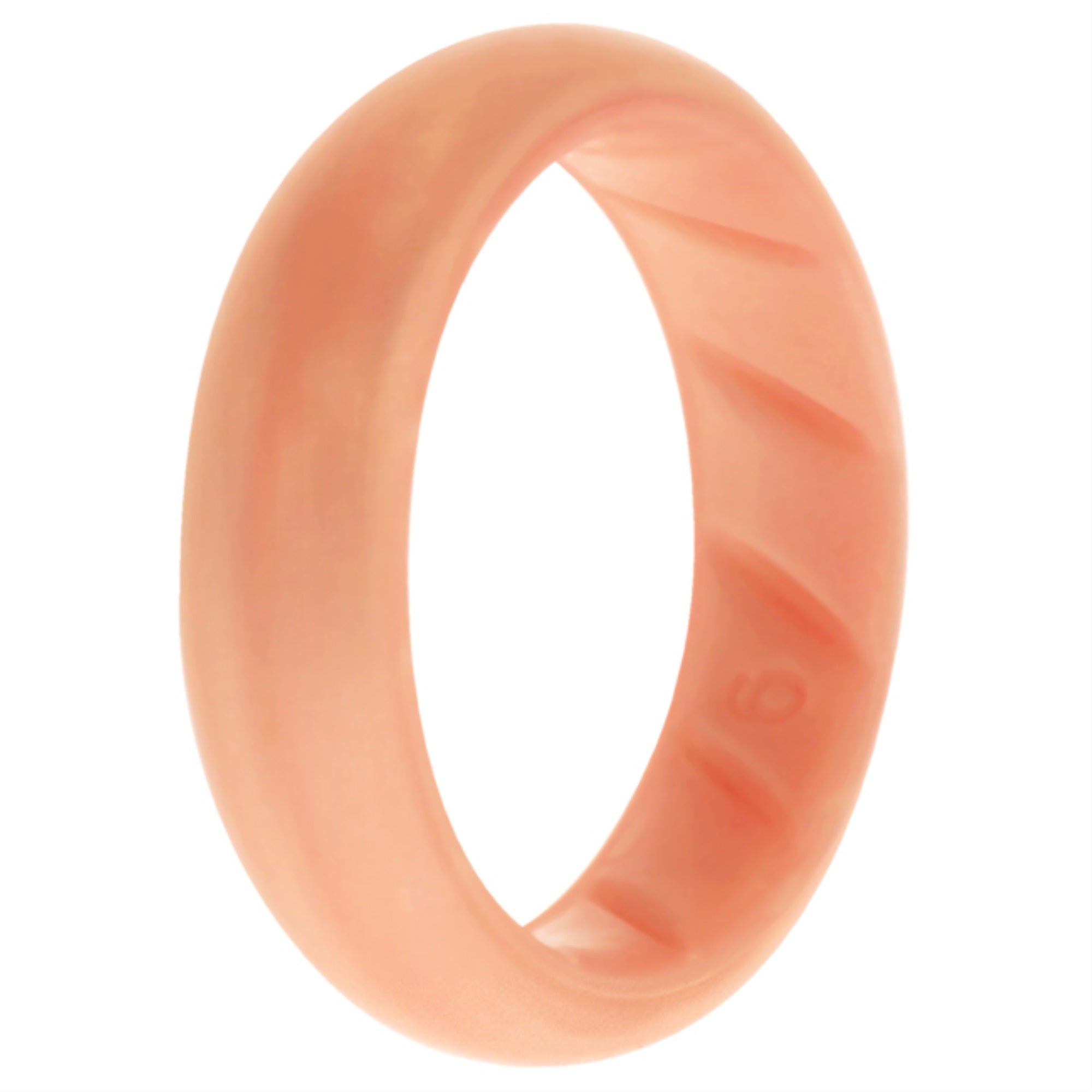 Silicone Wedding Br Solid Ring - Basic-Rose-Gold By Roq For Women - 6 Mm Ring
