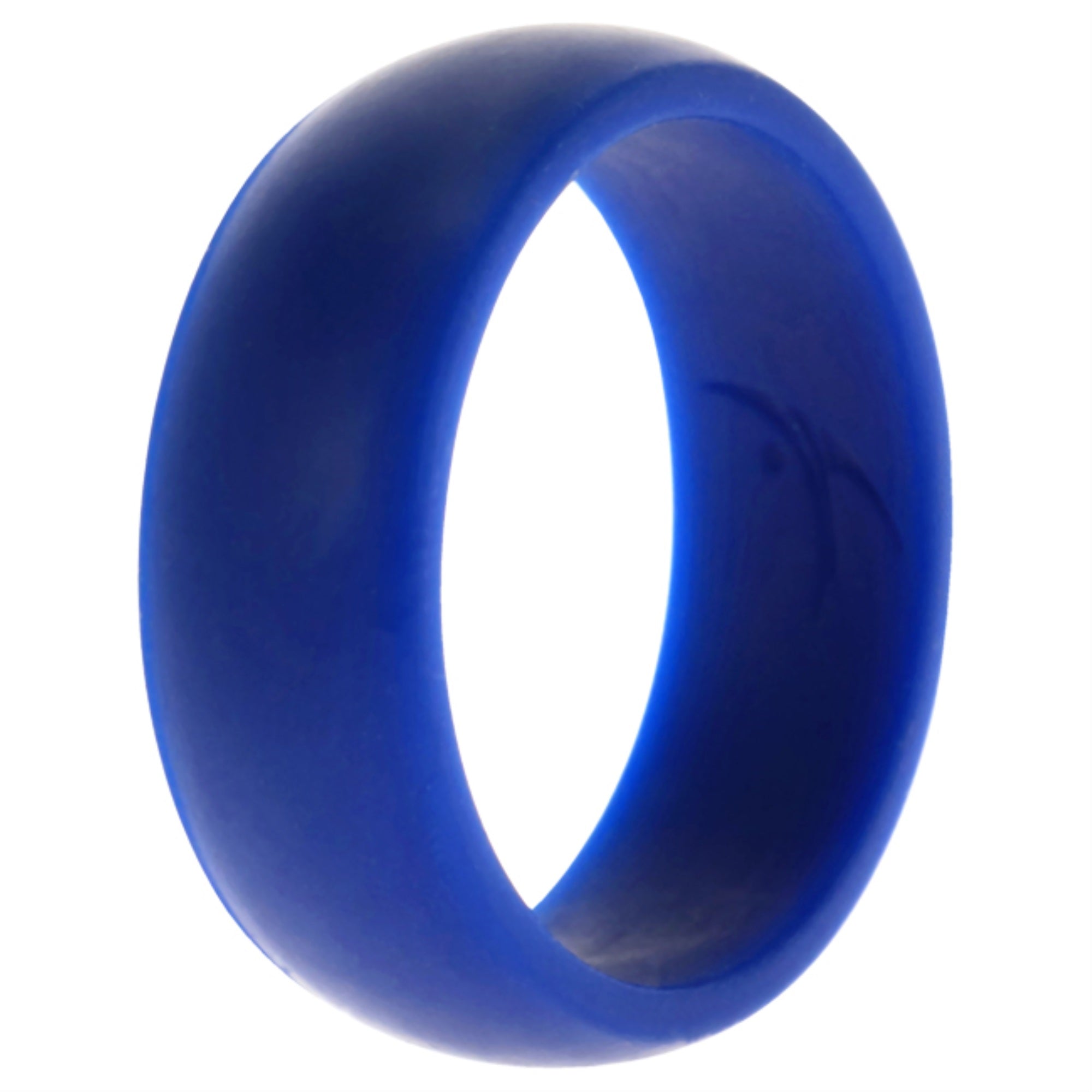 Silicone Wedding Ring Dome Style - Blue By Roq For Men - 14 Mm Ring