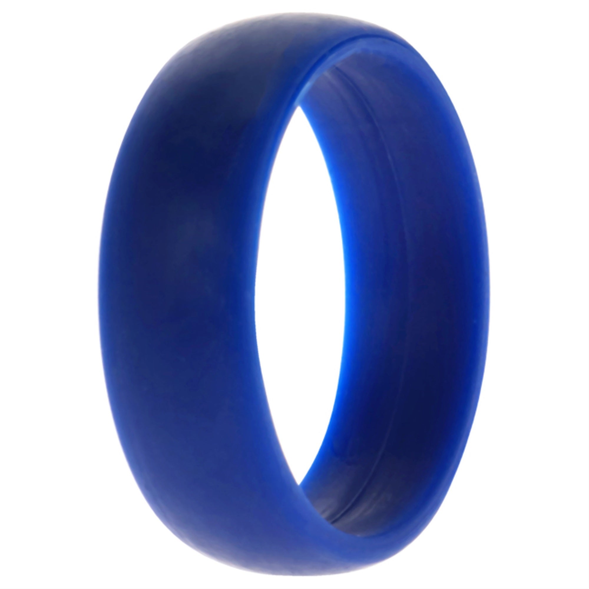 Silicone Wedding Ring Dome Style - Blue By Roq For Men - 15 Mm Ring