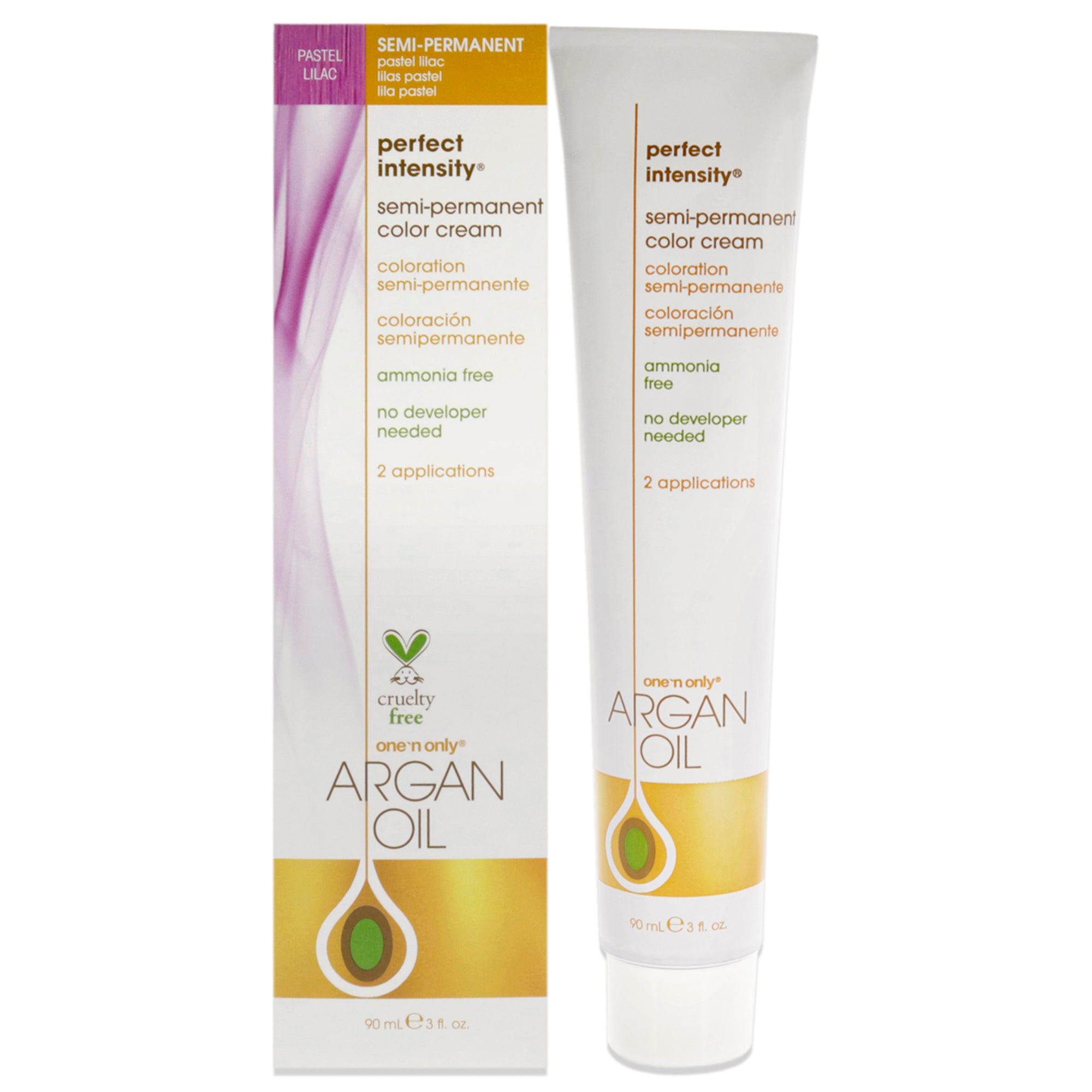 Argan Oil Perfect Intensity Semi-Permanent Color Cream - Pastel Lilac By One N Only For Unisex - 3 Oz Hair Color