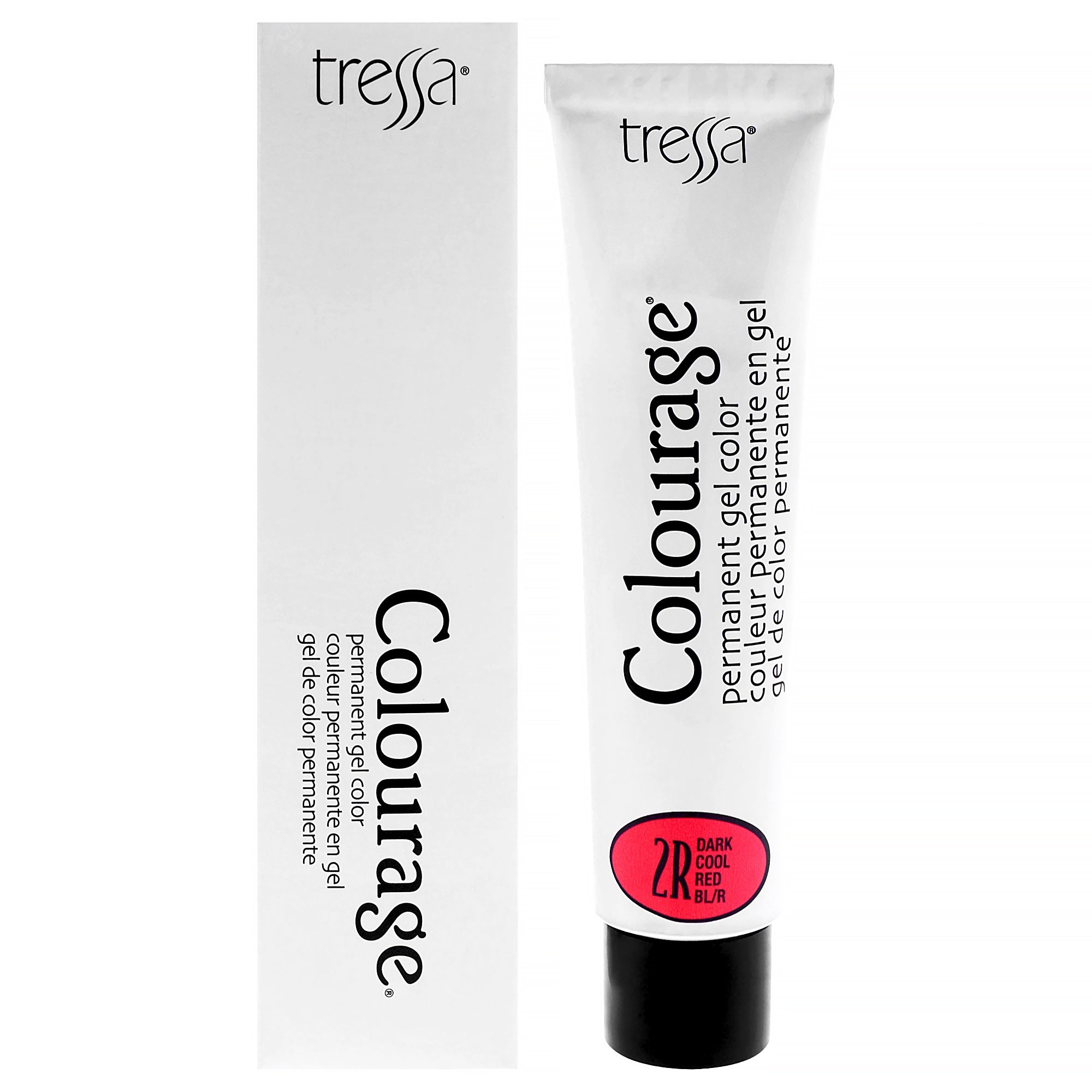 Colourage Permanent Gel Color  2R Dark Cool Red by Tressa for Unisex  2 oz Hair Color