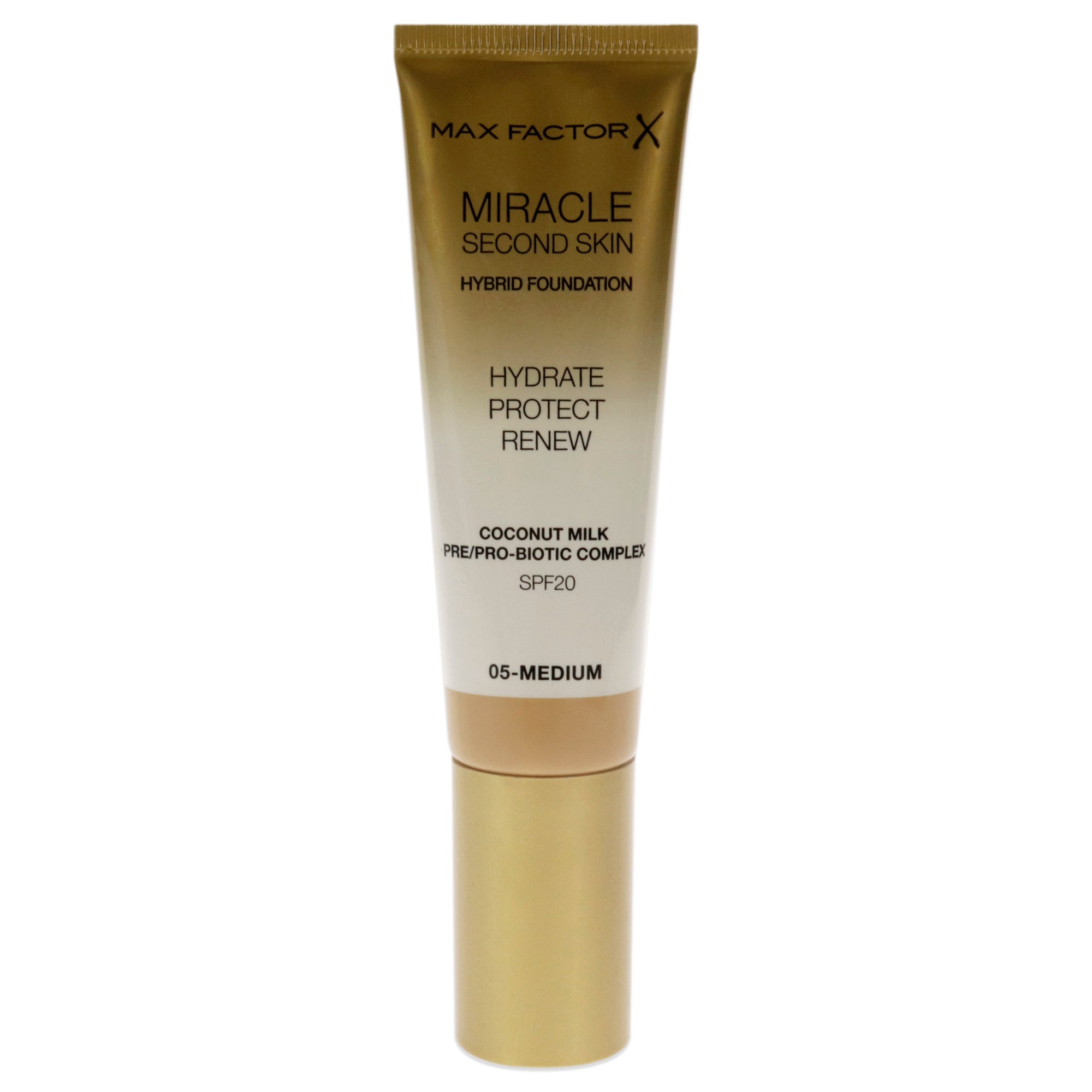 Miracle Second Skin Foundation Spf 20 - 05 Medium By Max Factor For Women - 1.01 Oz Foundation