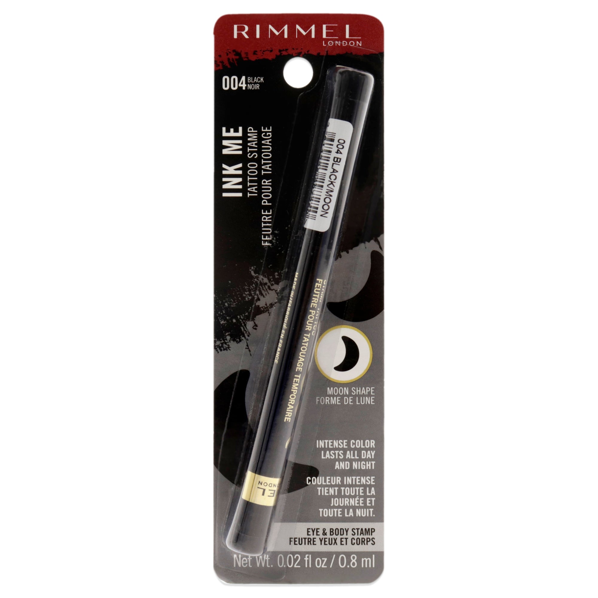 Ink Me Tatto Stamp Eyes And Body - 004 Black Moon Shape By Rimmel London For Women - 0.02 Oz Eyeliner