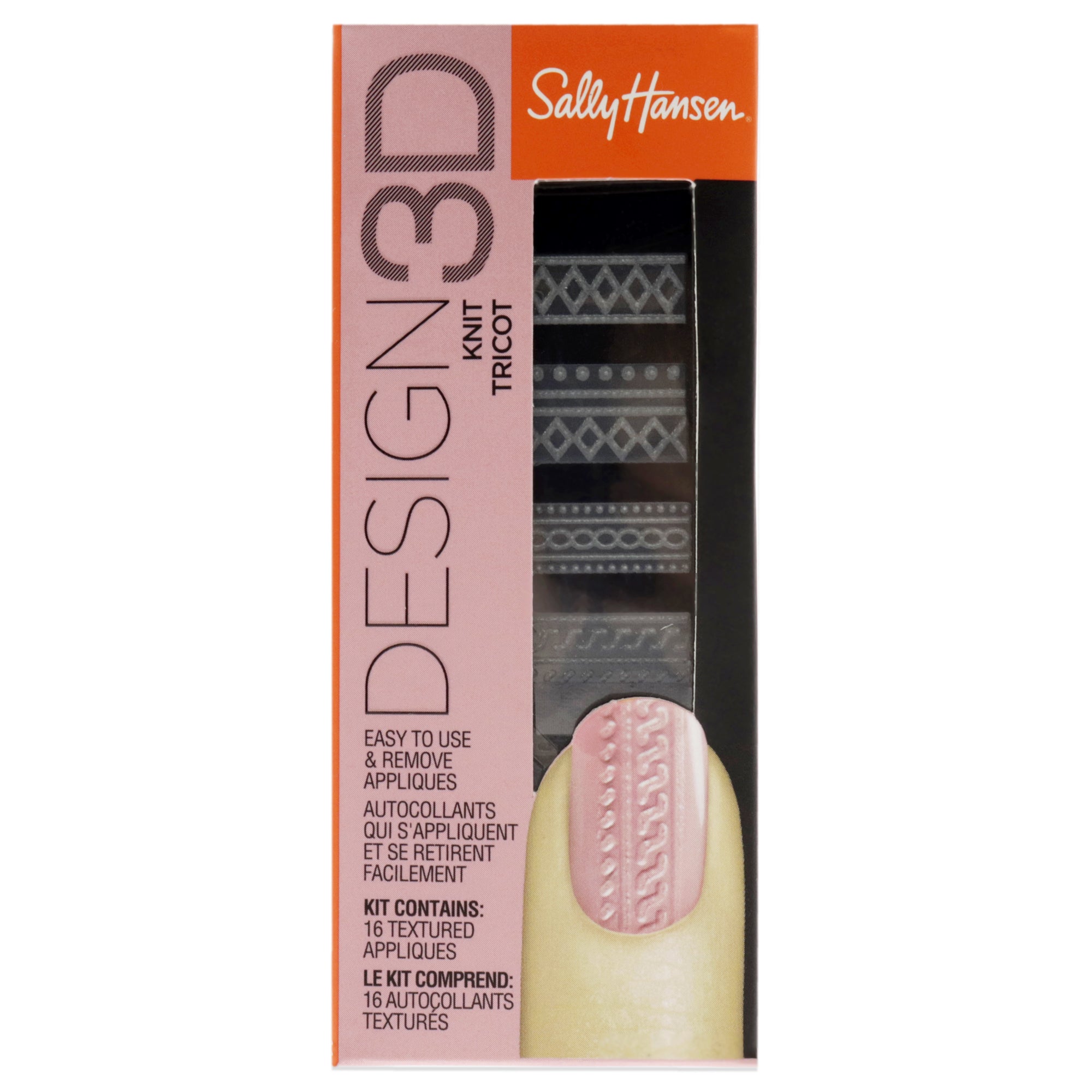 Design 3D Nail Sticker - 310 Knit By Sally Hansen For Women -16 Pc Sticker