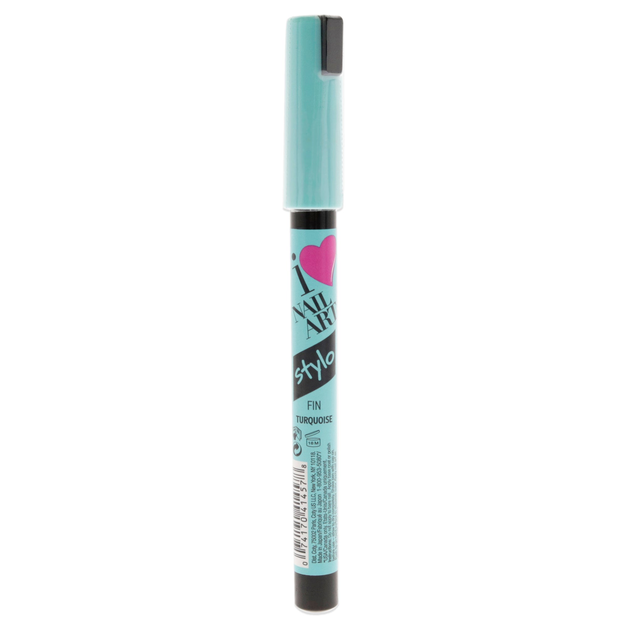 I Heart Nail Art Pen Fine - 450 Turquoise By Sally Hansen For Women - 0.04 Oz Nail Pen