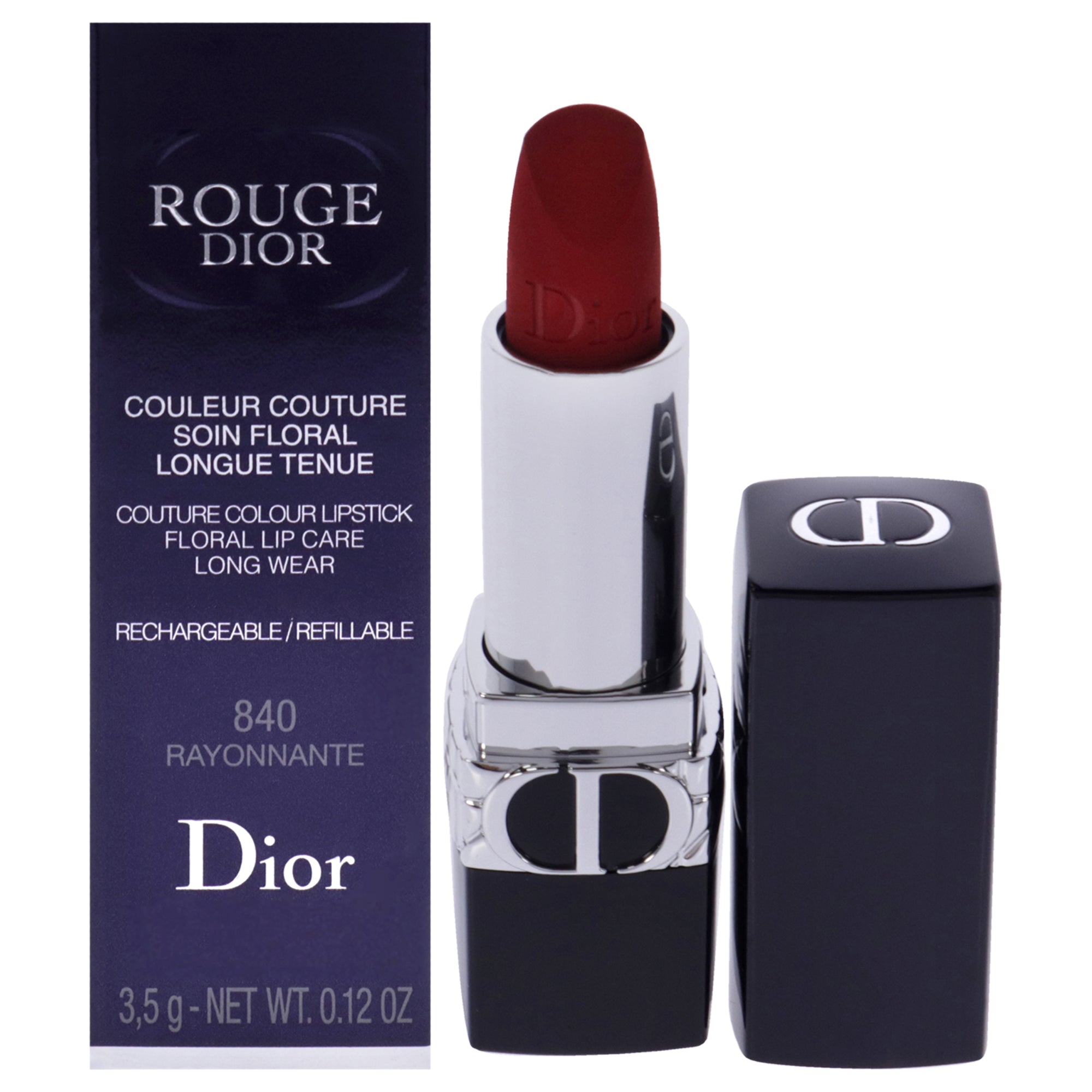 Rouge Dior Couture Velvet Lipstick - 840 Rayonnante By Christian Dior For Women - 0.12 Oz Lipstick (Refillable)