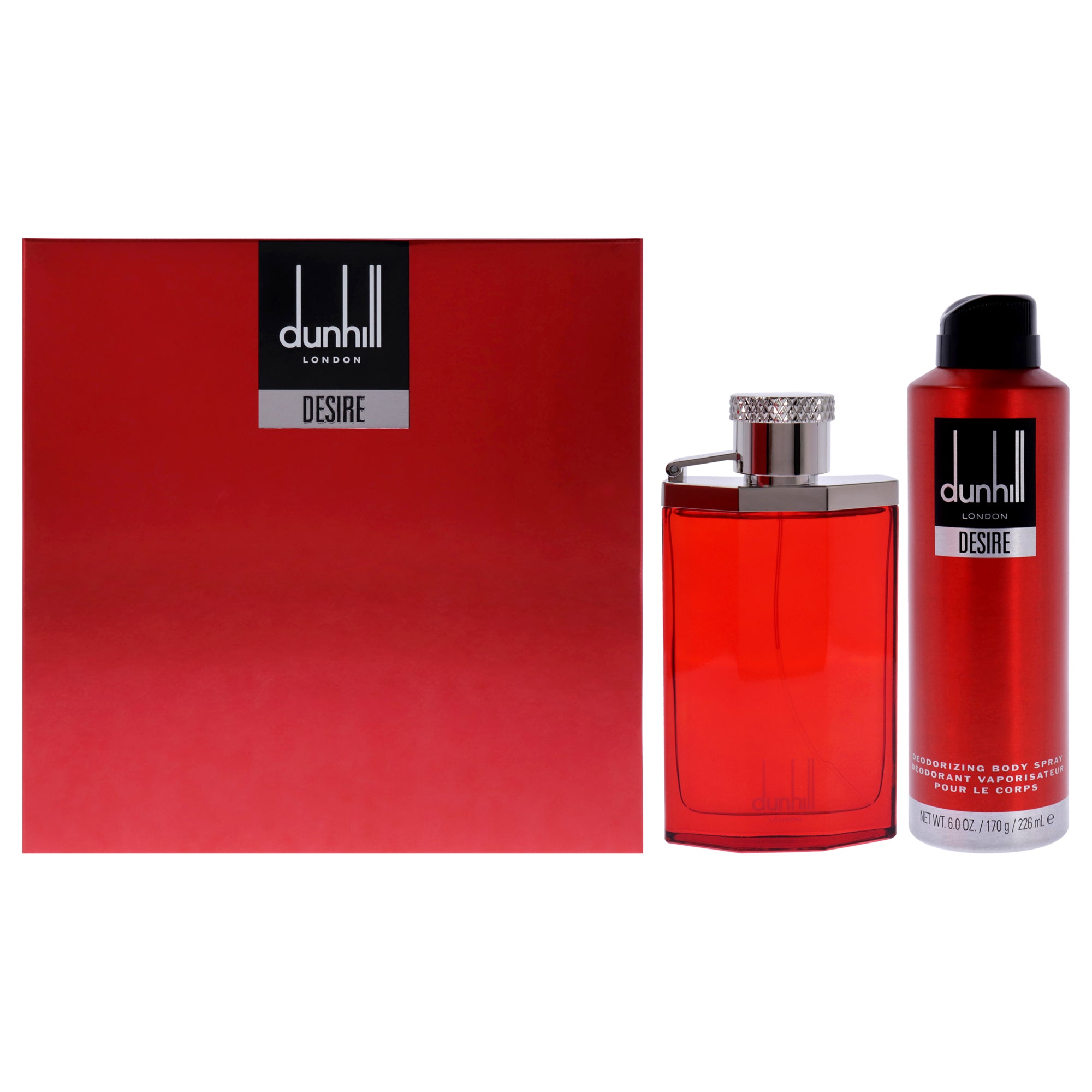 Desire Red by Alfred Dunhill for Men  2 Pc Gift Set 3.4oz EDT Spray, 6oz Deodorant Spray