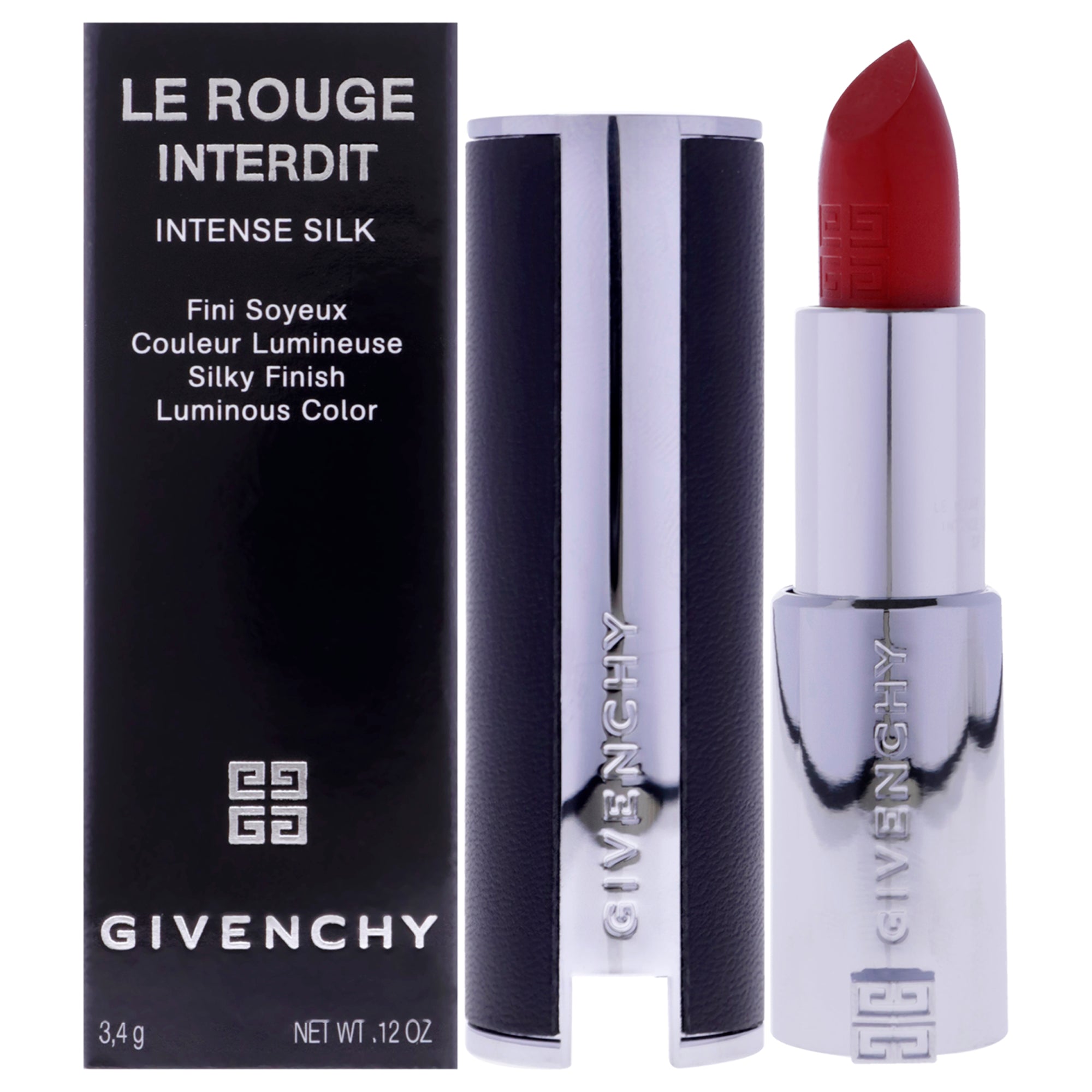 Le Rouge Interdit Intense Silk Lipstick - 306 Carmin Escarpin By Givenchy For Women - 0.12 Oz Lipstick (Refillable)