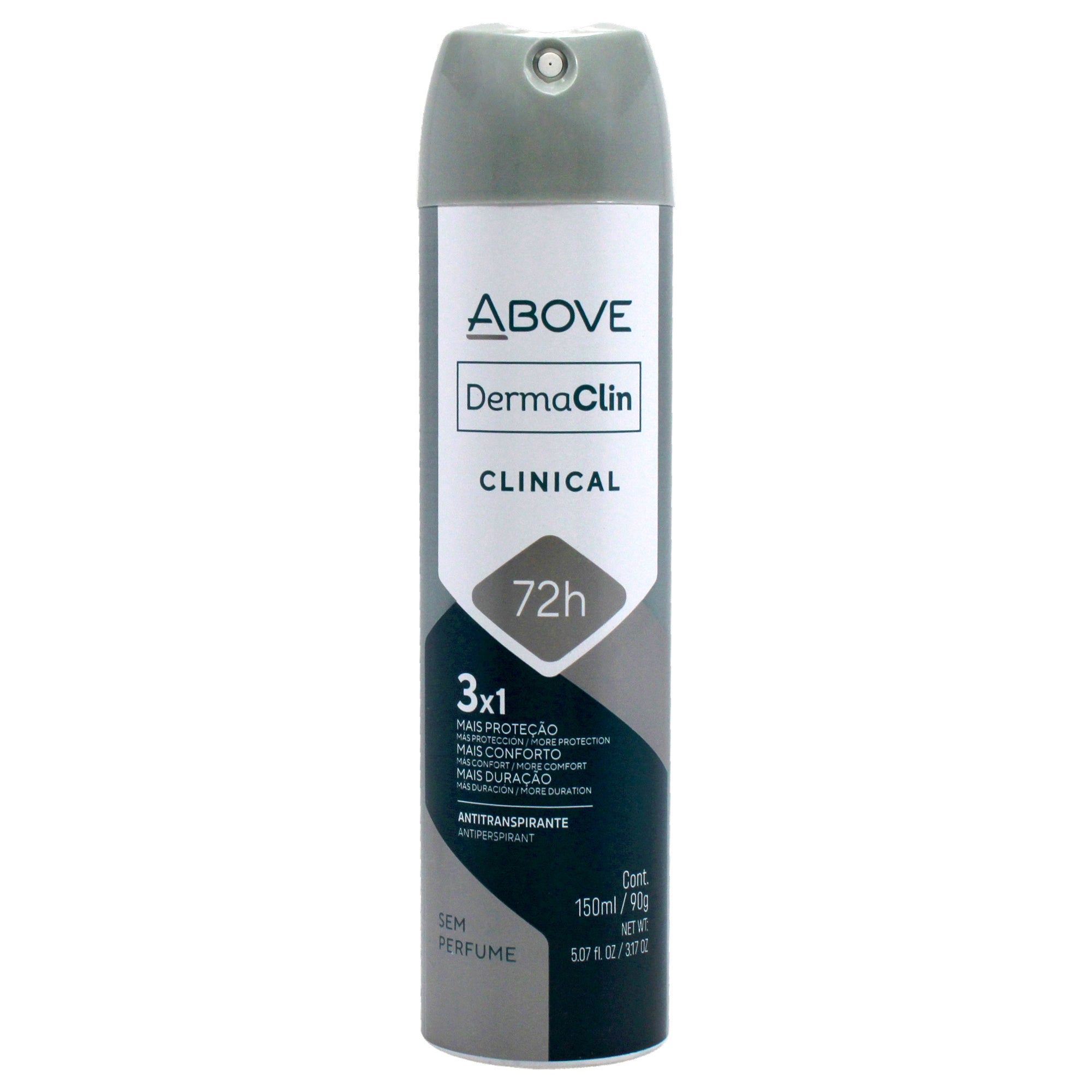 72 Hours Antiperspirant Deodorant Sem Perfume - Derma Clinical By Above For Women - 3.17 Oz Deodorant Spray