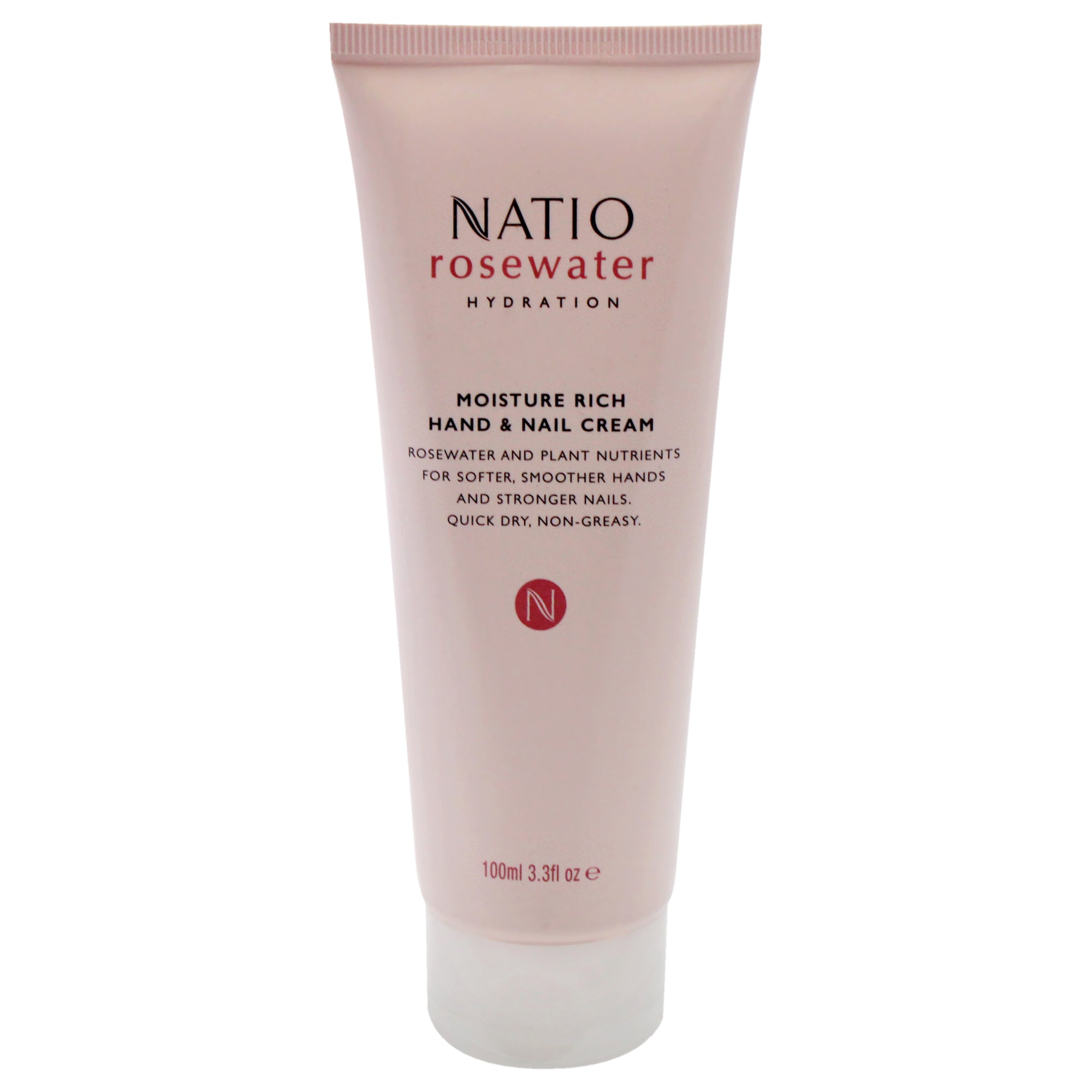 Rosewater Hydration Moisture Rich Hand And Nail Cream By Natio For Women - 3.3 Oz Cream