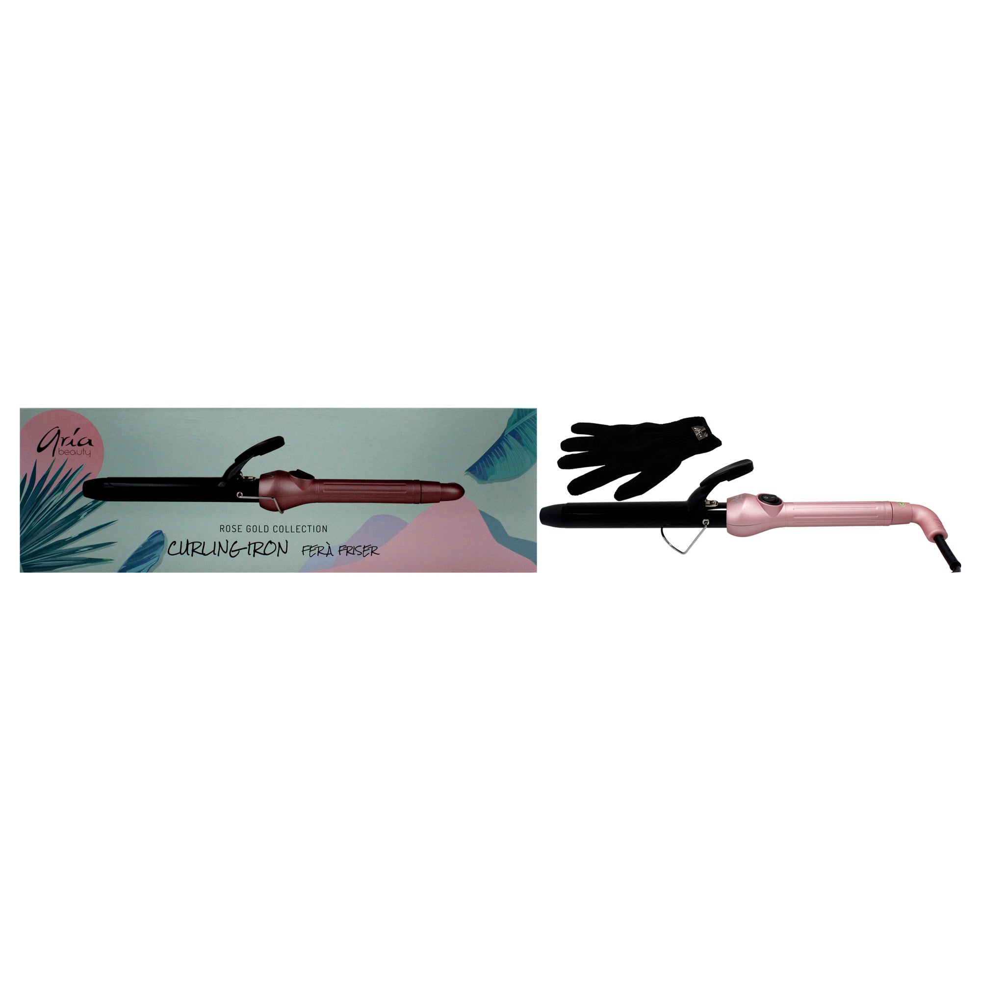 Curling Iron - Rose Gold By Aria Beauty For Women - 1 Inch Curling Iron