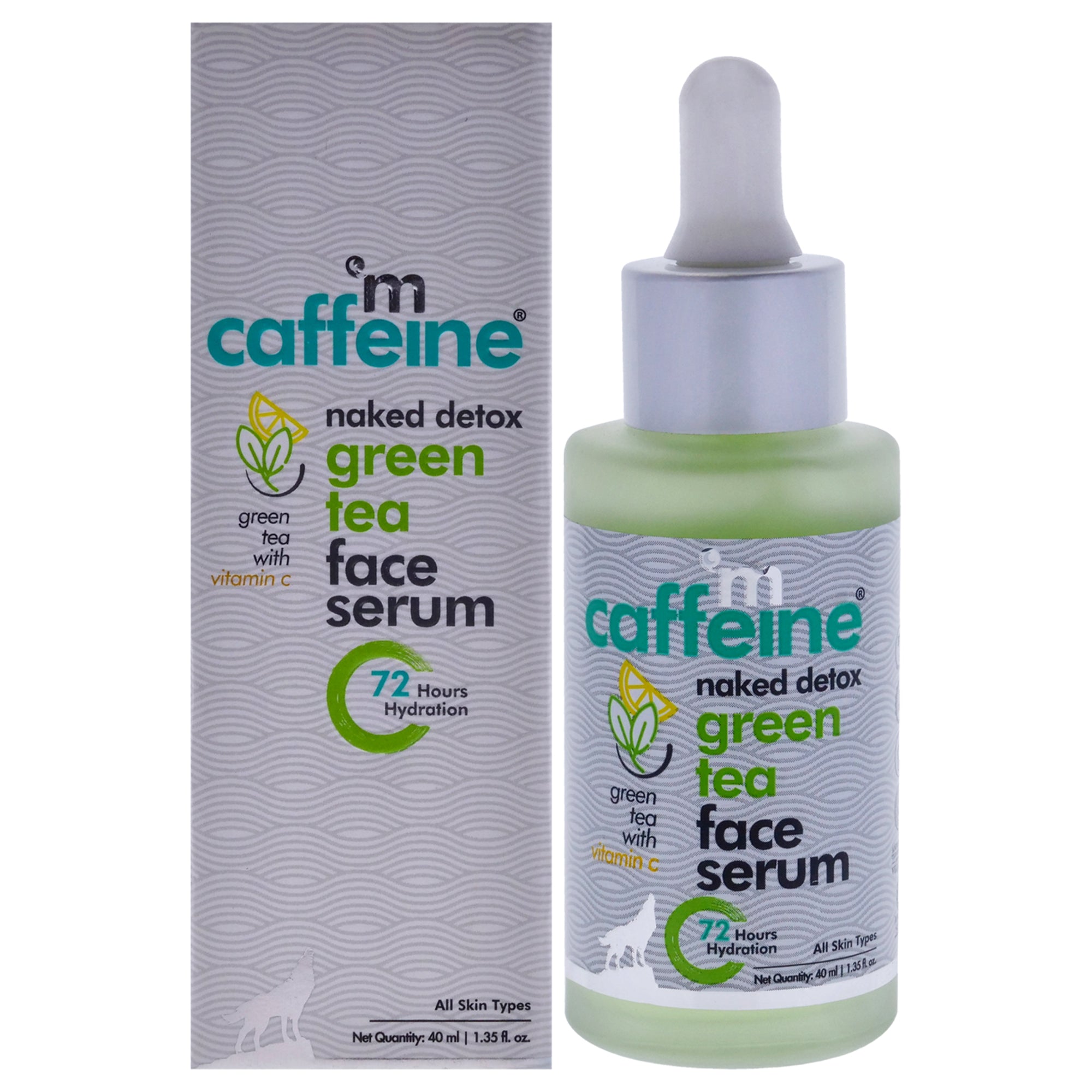 Naked Detox Green Tea Face Serum - Vitamin C - All Skin Types By Mcaffeine For Unisex - 1.35 Oz Serum