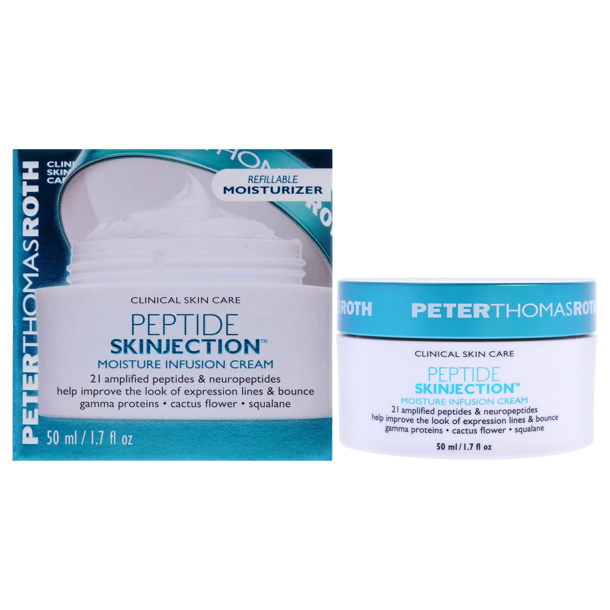 Peptide Skinjection Moisture Infusion Cream By Peter Thomas Roth For Unisex - 1.7 Oz Cream (Refillable)