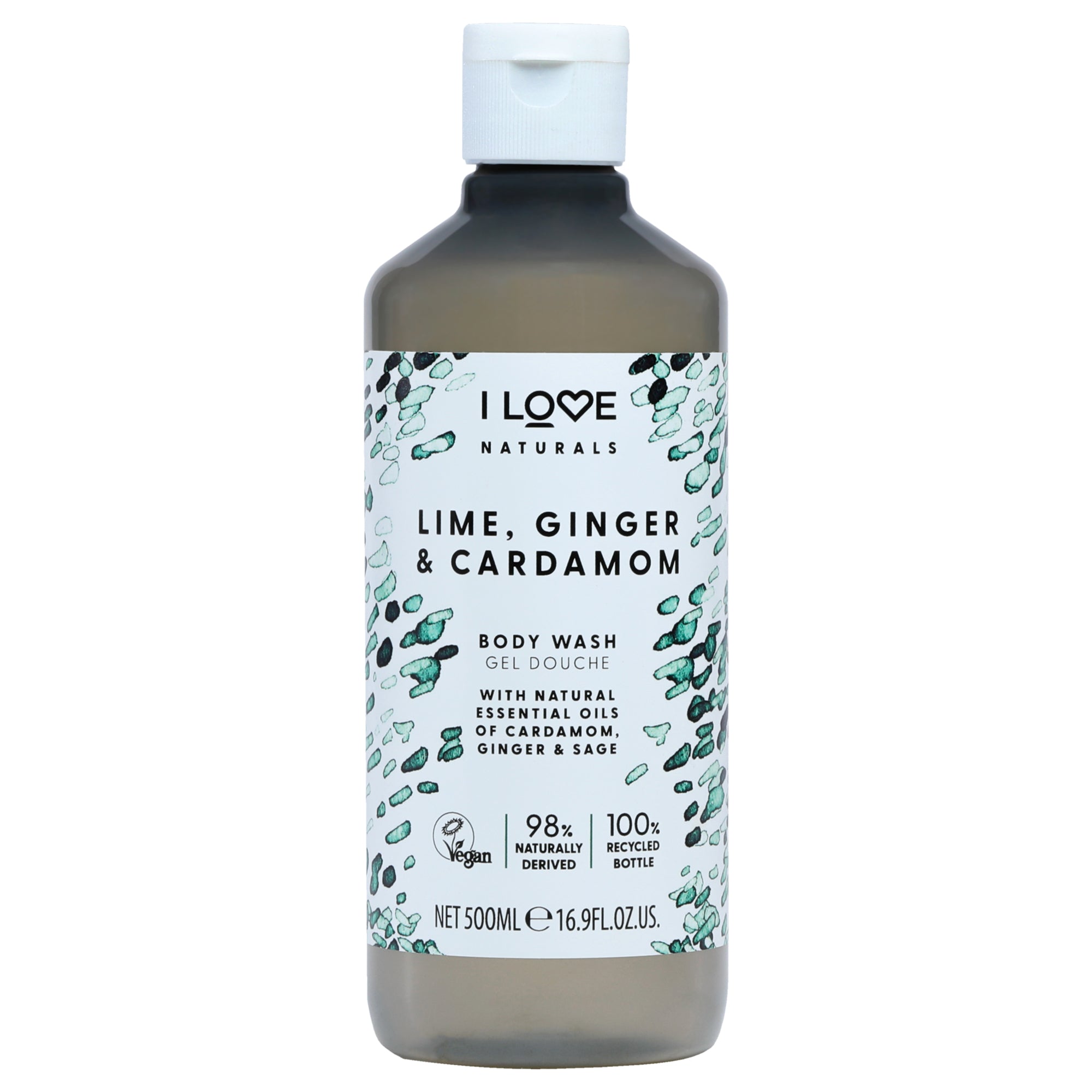Naturals Body Wash - Lime Ginger And Cardamon By I Love Cosmetics For Women - 16.9 Oz Body Wash