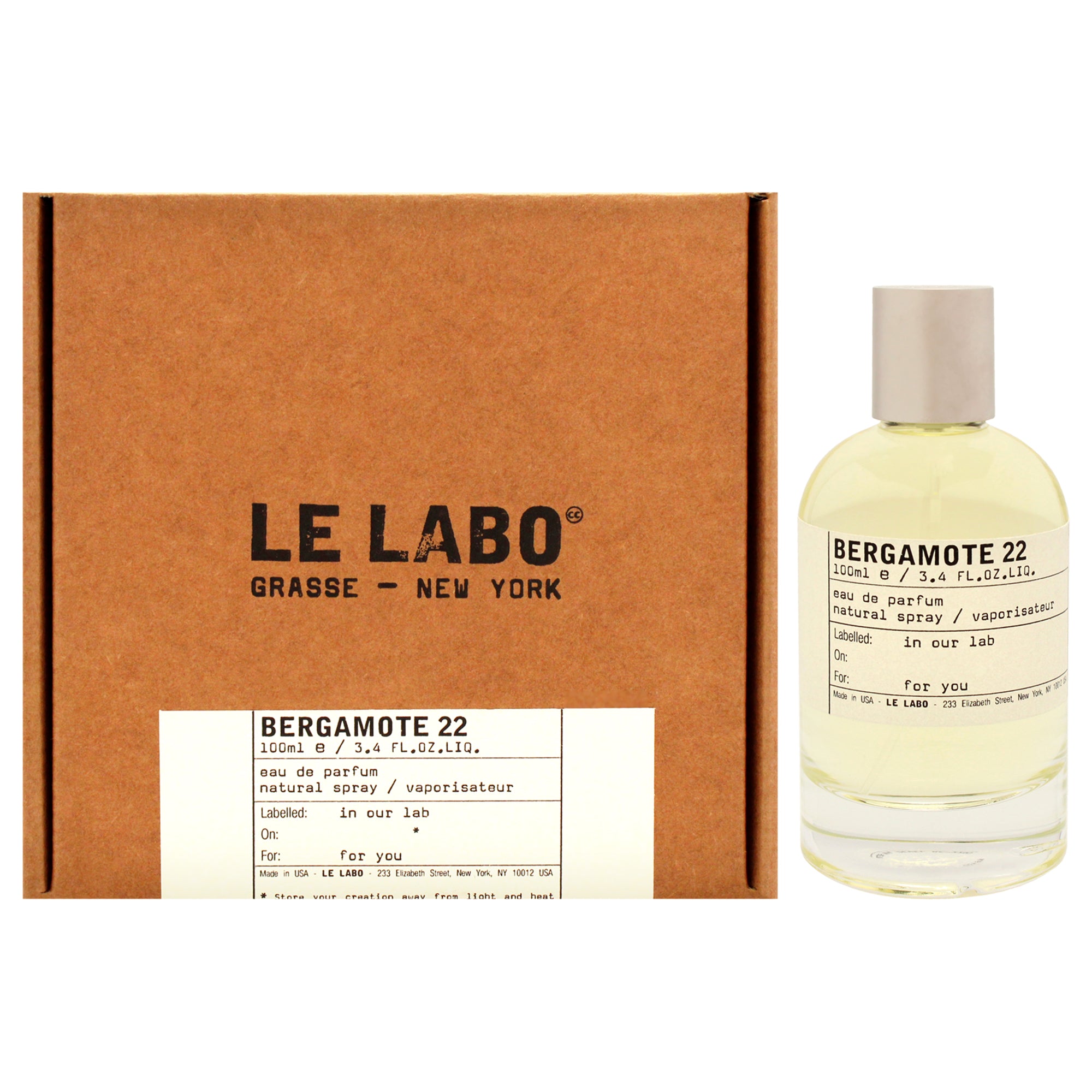 Bergamotte 22 By Le Labo For Unisex - 3.4 Oz Edp Spray