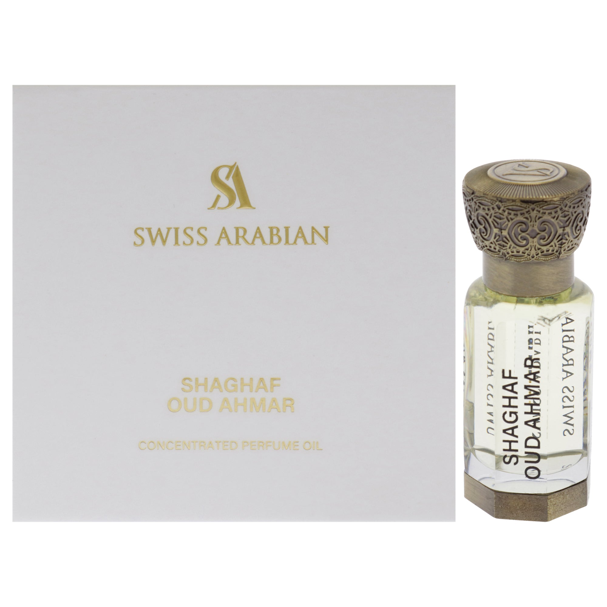 Shaghaf Oud Ahmar By Swiss Arabian For Men - 0.4 Oz Perfume Oil (Mini)
