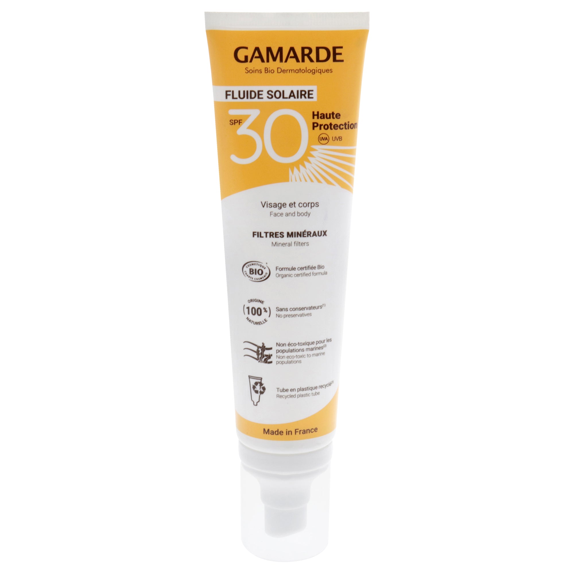 Face And Body Sun Fluid Spf 30 By Gamarde For Women - 3.38 Oz Sunscreen