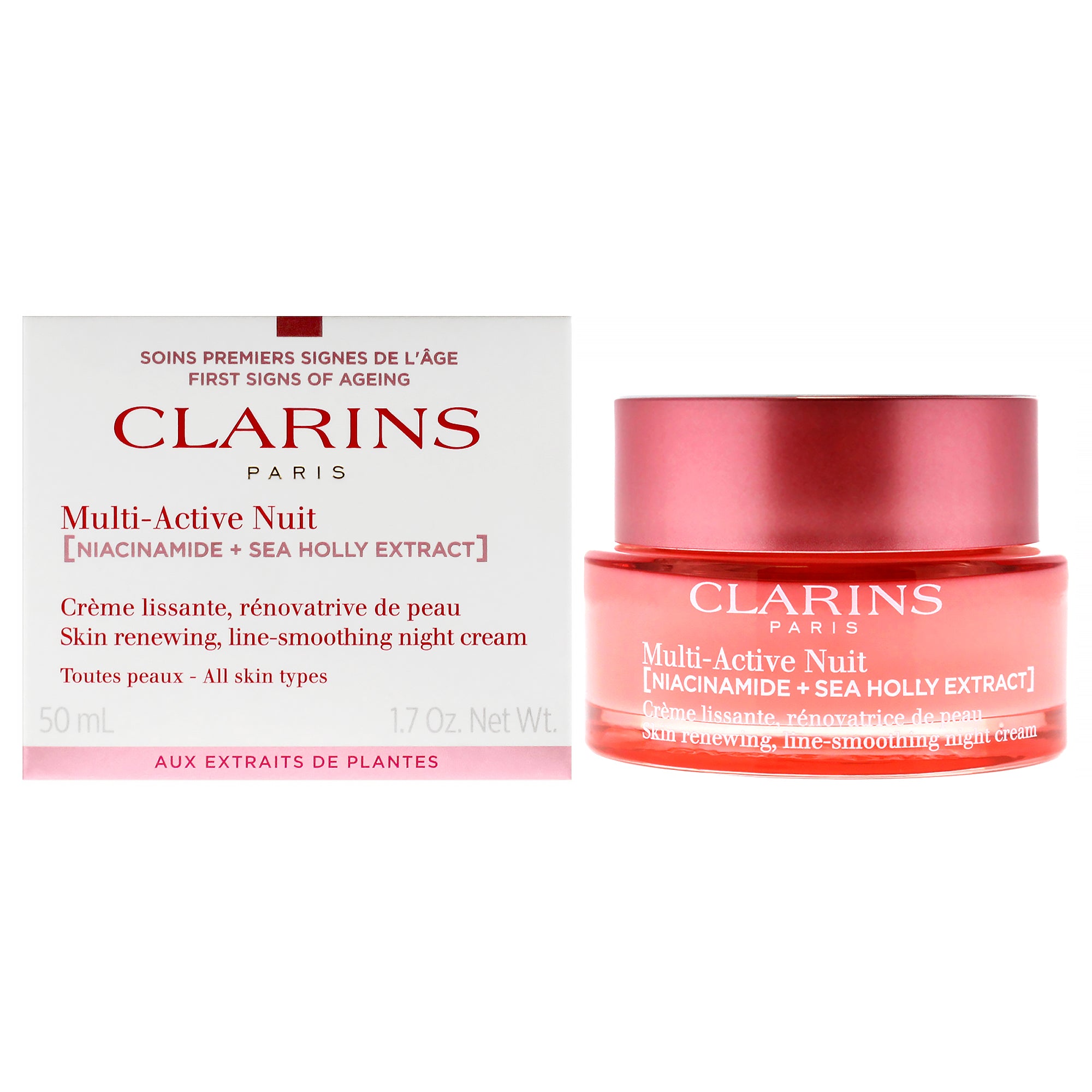 Multi-Active Night Cream - All Skin Types By Clarins For Women - 1.7 Oz Cream
