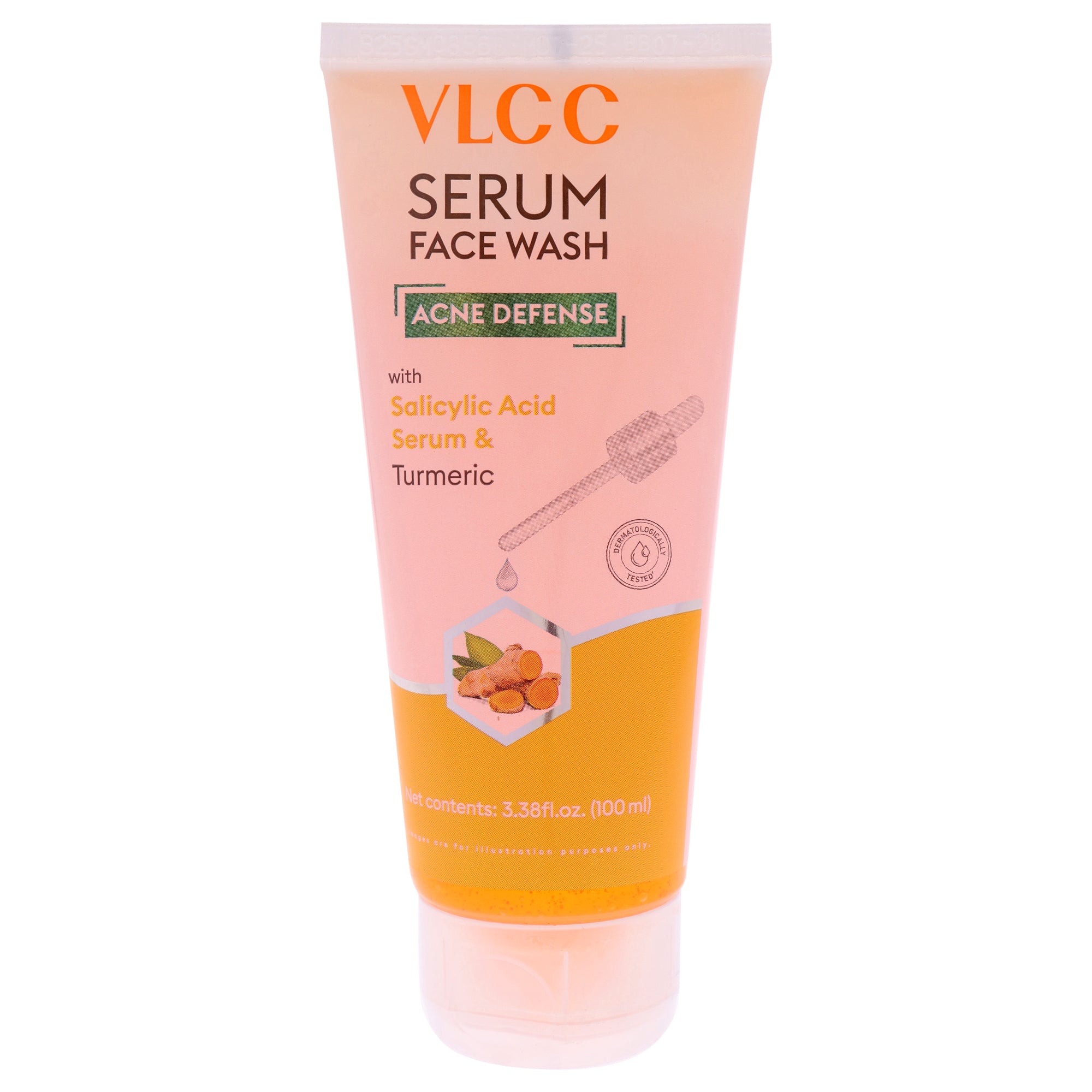 Acne Defense Serum Face Wash - Turmeric by VLCC for Unisex - 3.38 oz Cleanser