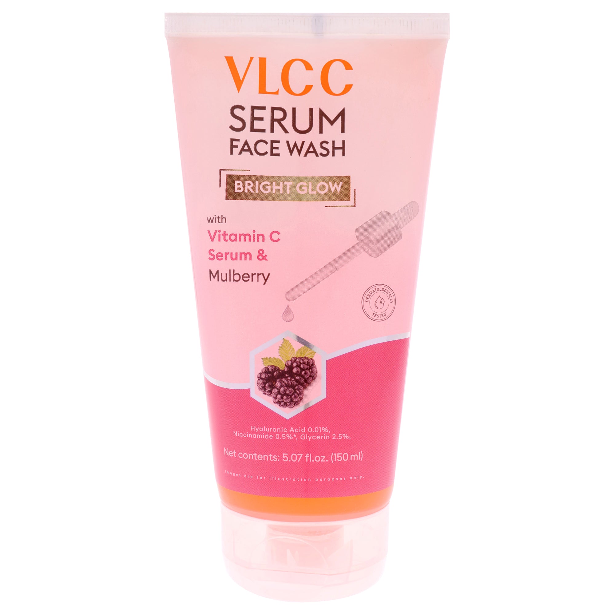 Bright Glow Serum Face Wash - Mulberry by VLCC for Unisex - 5.07 oz Cleanser