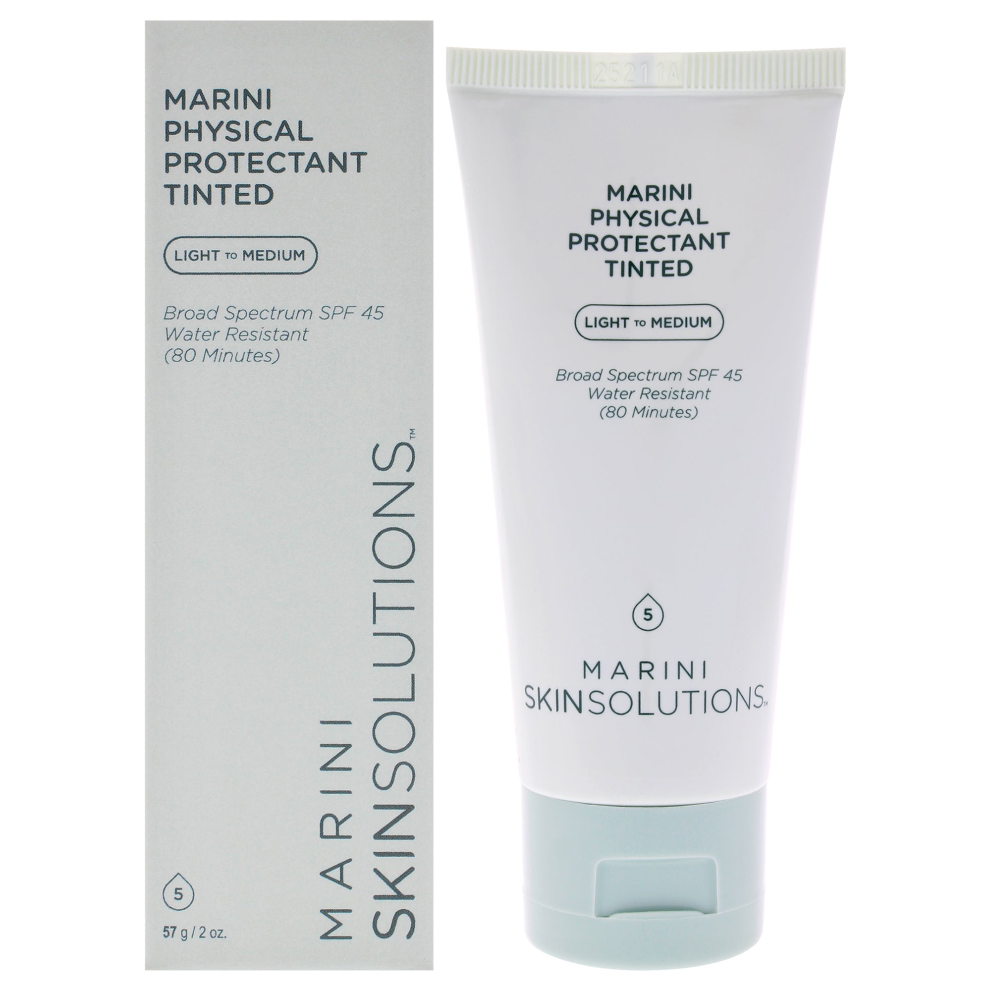 Marini Physical Protectant Tinted SPF 45 - Light to Medium by Marini SkinSolutions for Unisex - 2 oz Sunscreen